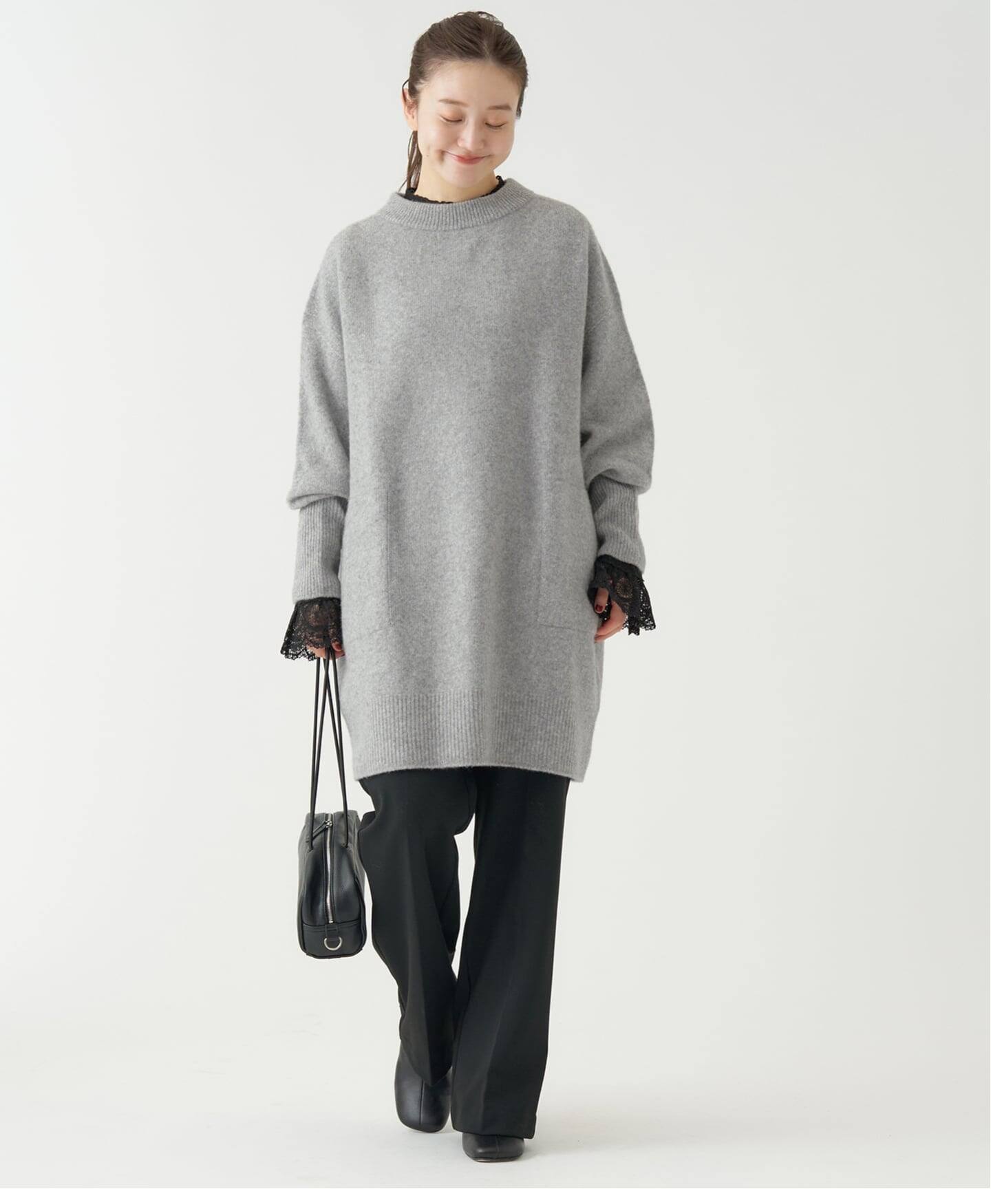 WEB限定/追加》ウールカシミヤ チュニックワンピース（ニット