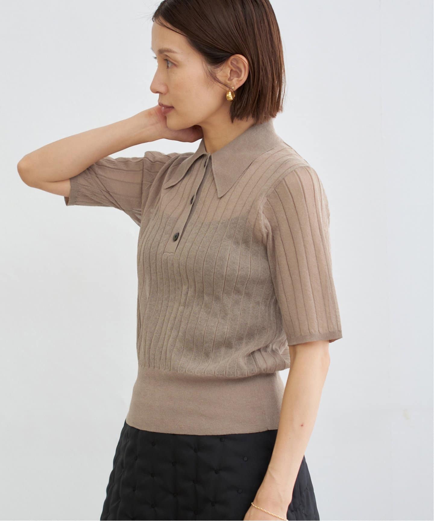 FILMY COTTON 襟付きプルオーバー（ニット／セーター）｜IENA（イエナ