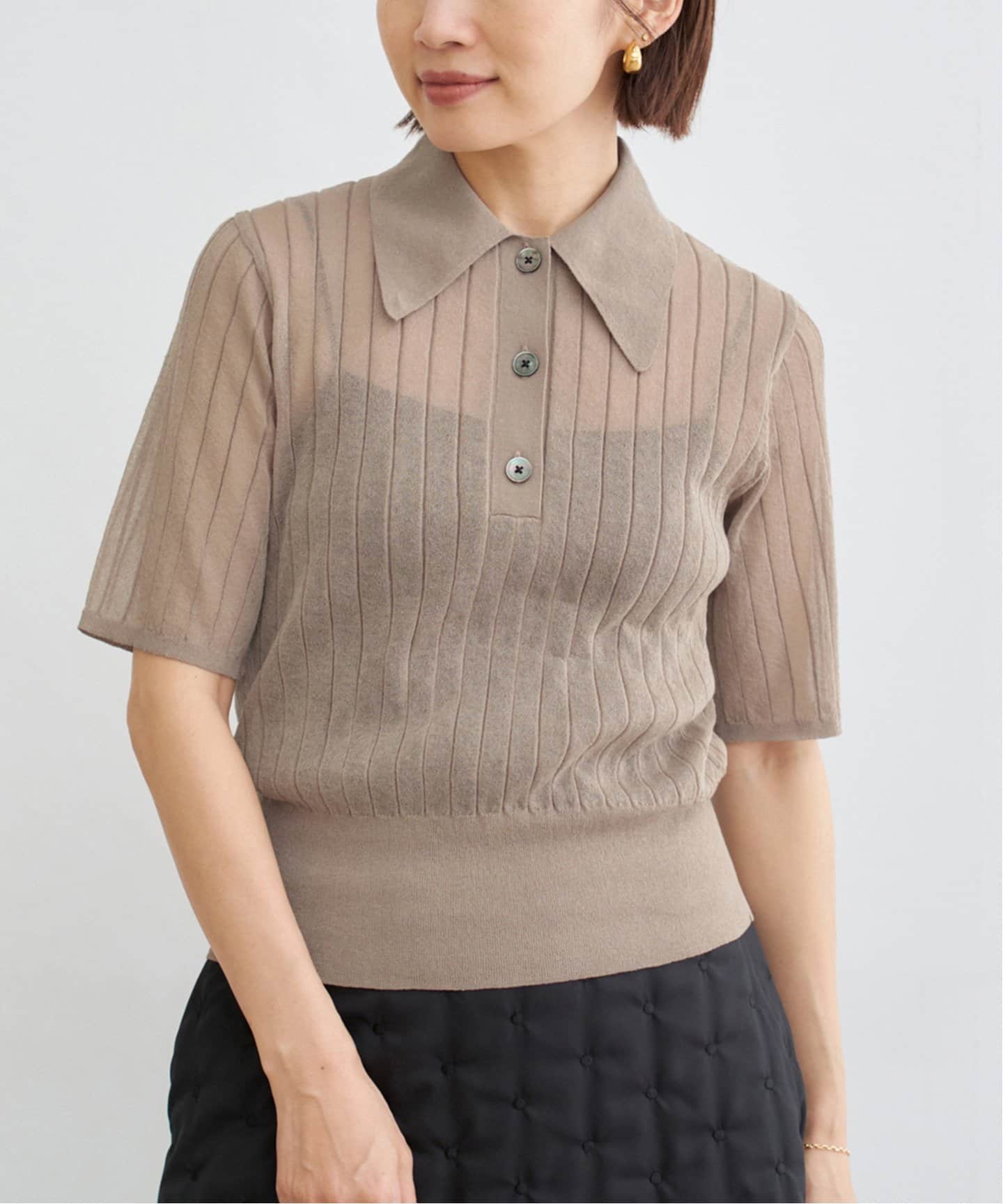 FILMY COTTON 襟付きプルオーバー（ニット／セーター）｜IENA（イエナ