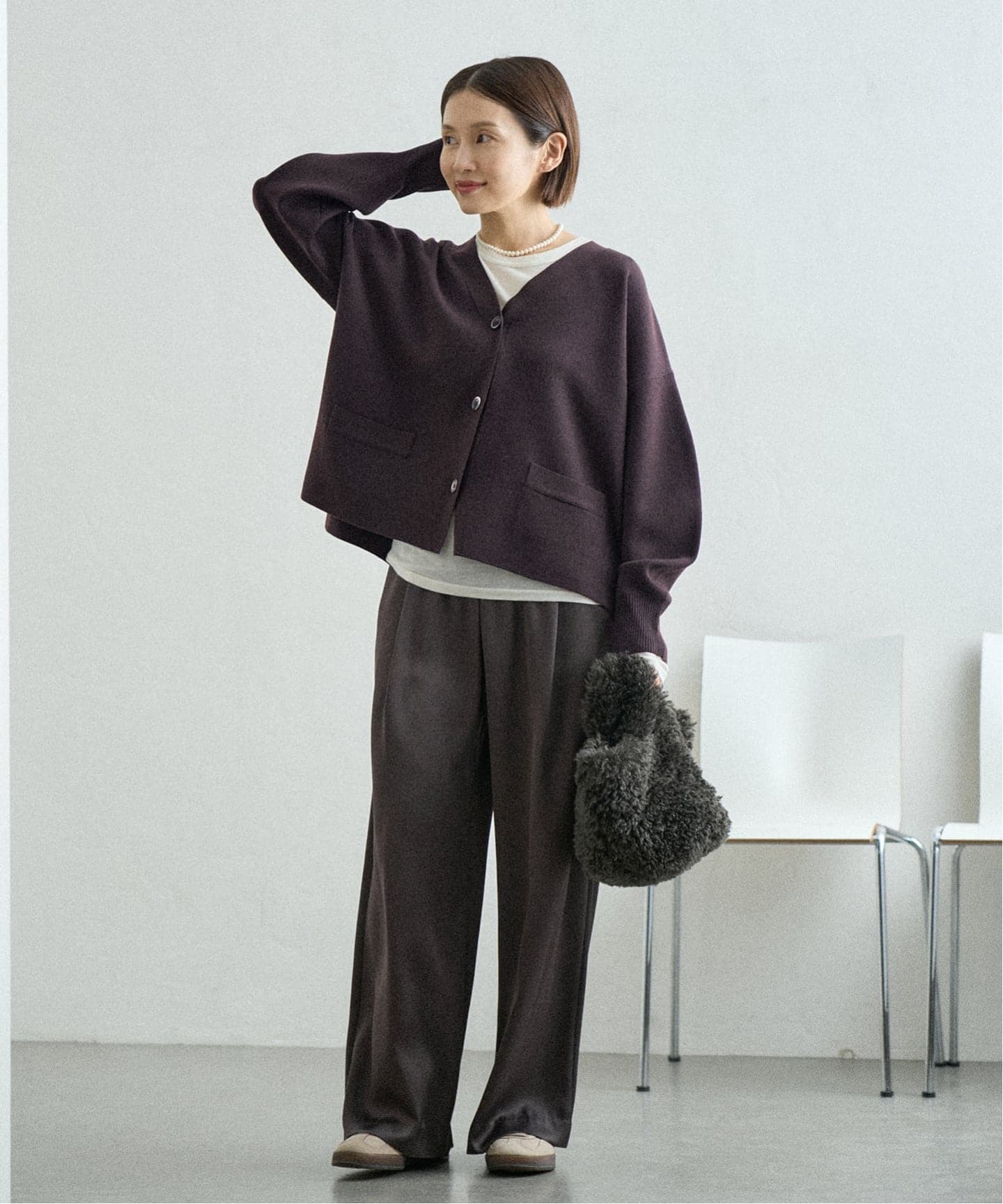 追加4》スーパーファインスムース ショートカーディガン（カーディガン