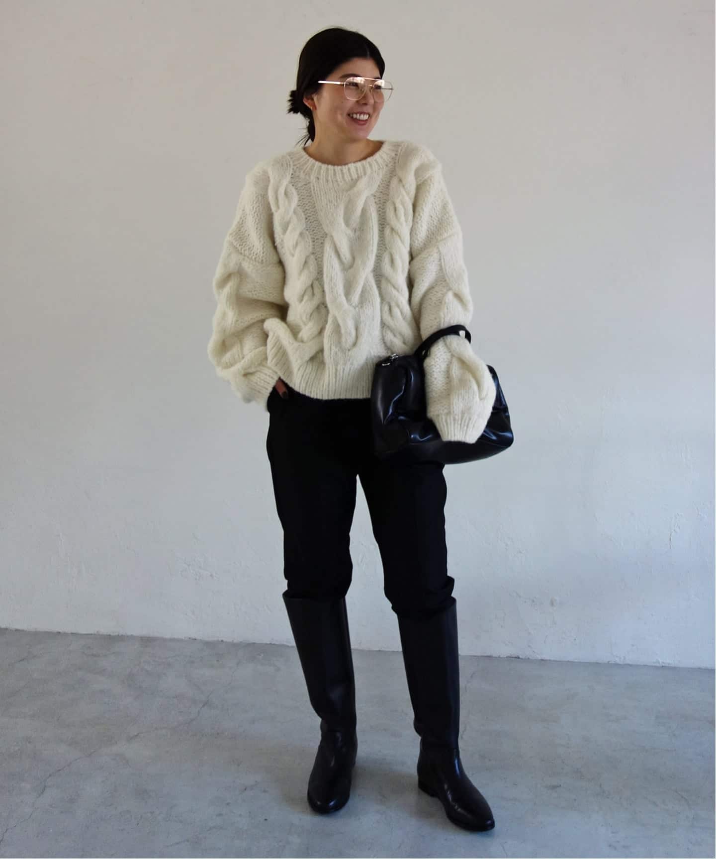 81BRANCA/ハチイチブランカ SLOBE別注 ケーブルハンドニット（ニット