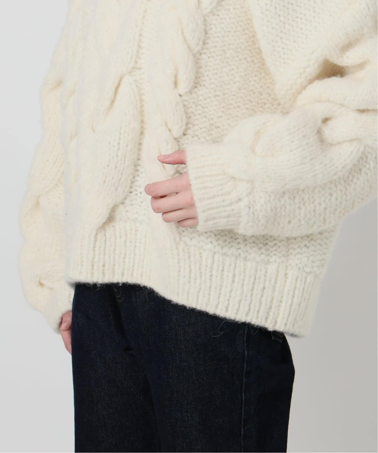 81BRANCA/ハチイチブランカ SLOBE別注 ケーブルハンドニット（ニット