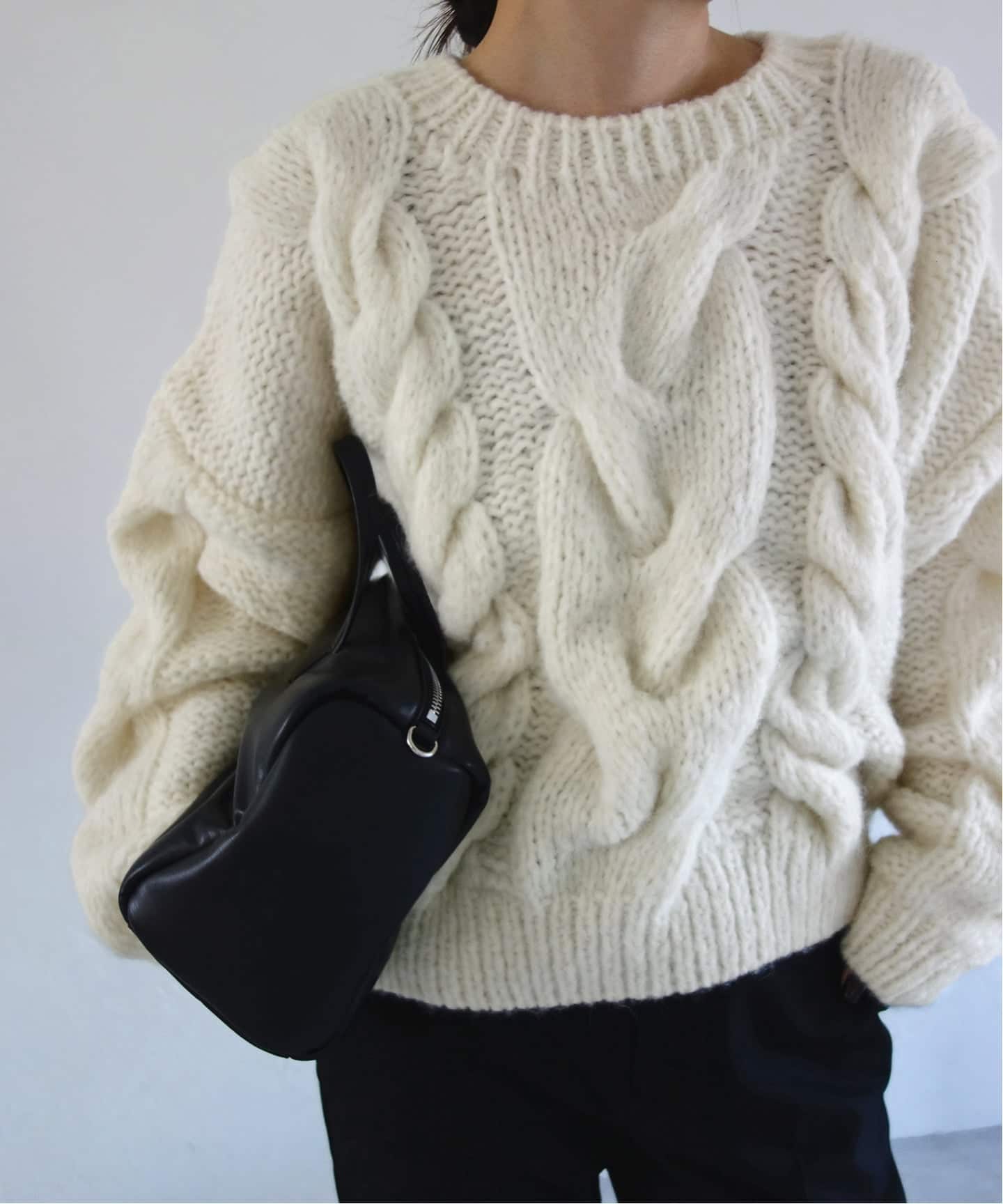 81BRANCA/ハチイチブランカ SLOBE別注 ケーブルハンドニット（ニット