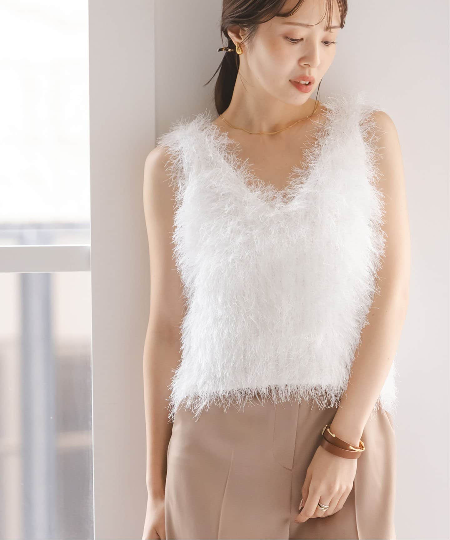 フェザーニットビスチェ（ニット／セーター）｜NOBLE（ノーブル）の