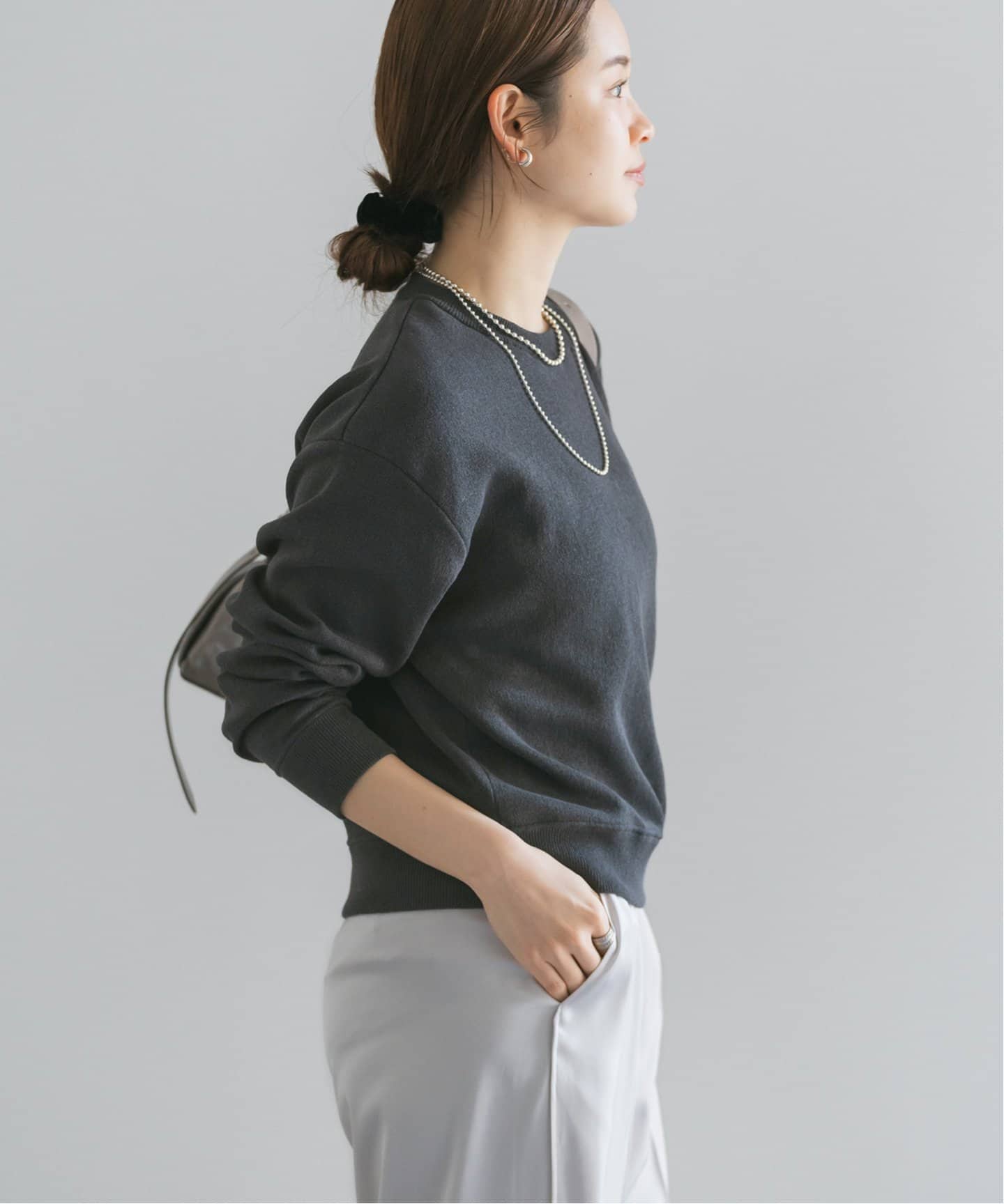 ハイゲージペーパーヤーンプルオーバー（ニット／セーター）｜NOBLE