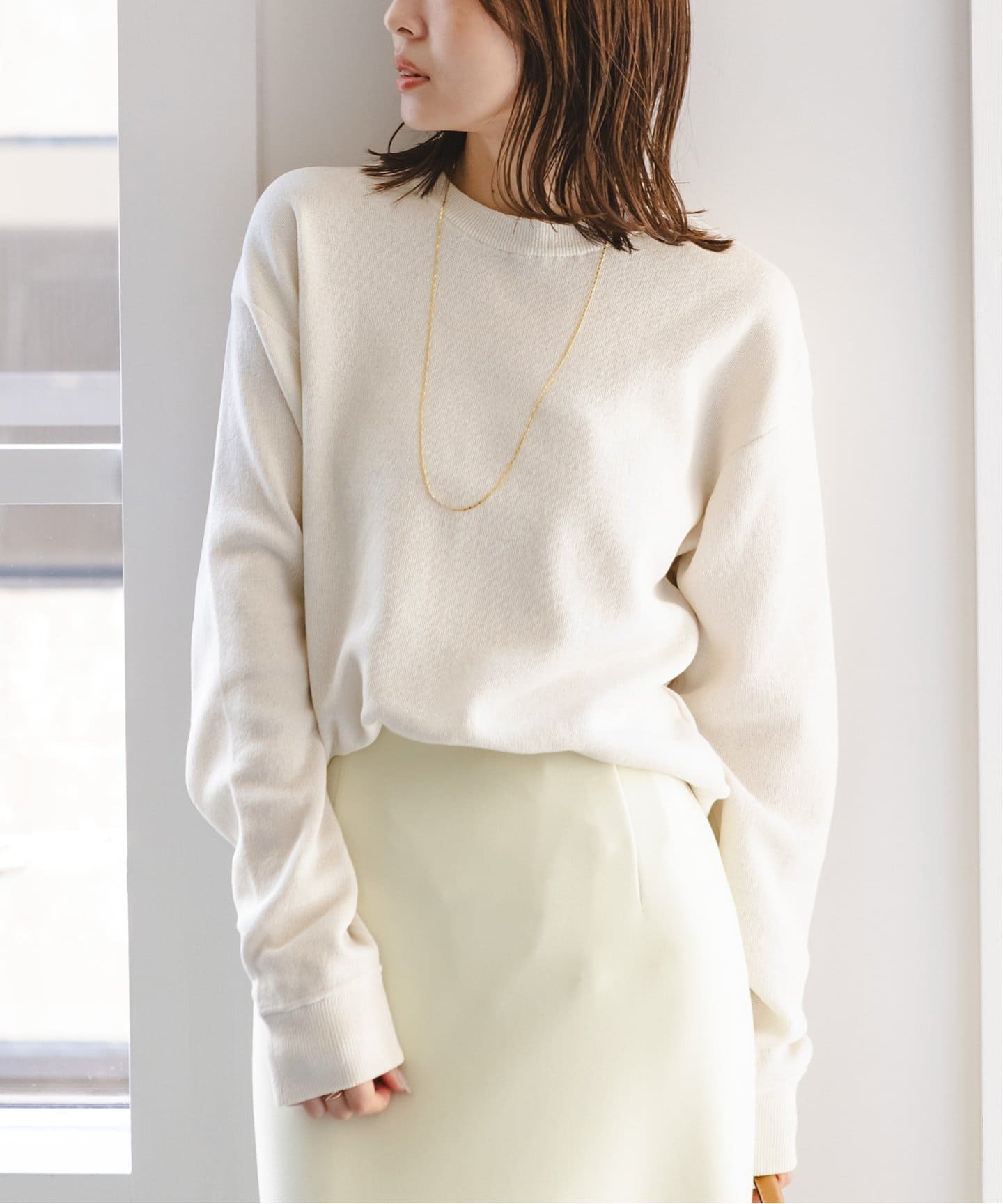 ハイゲージペーパーヤーンプルオーバー（ニット／セーター）｜NOBLE