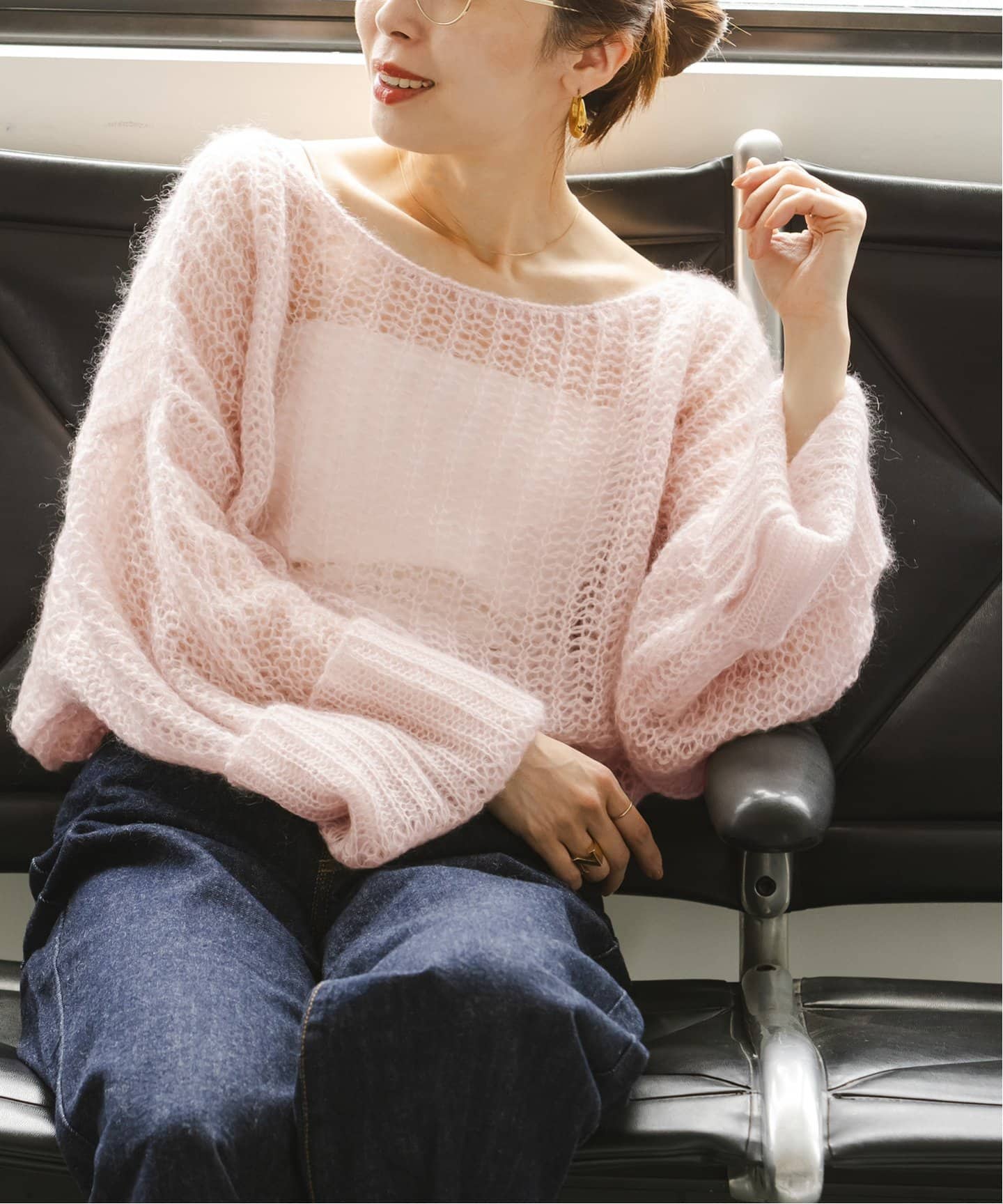 モヘヤウールシアープルオーバー（ニット／セーター）｜NOBLE