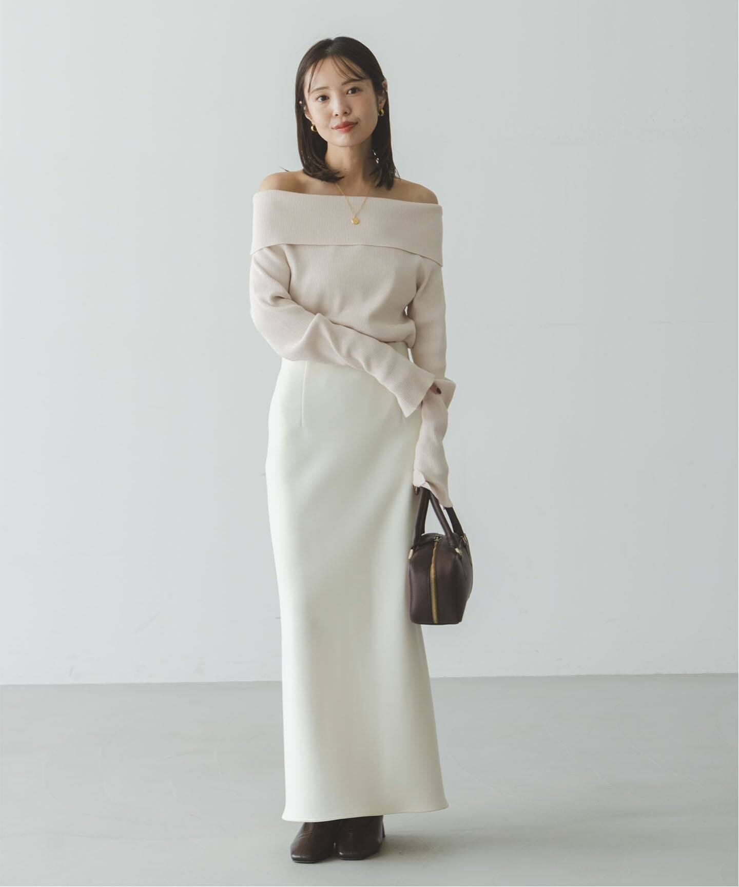 ラメmixオフショルニット（ニット／セーター）｜NOBLE（ノーブル）の