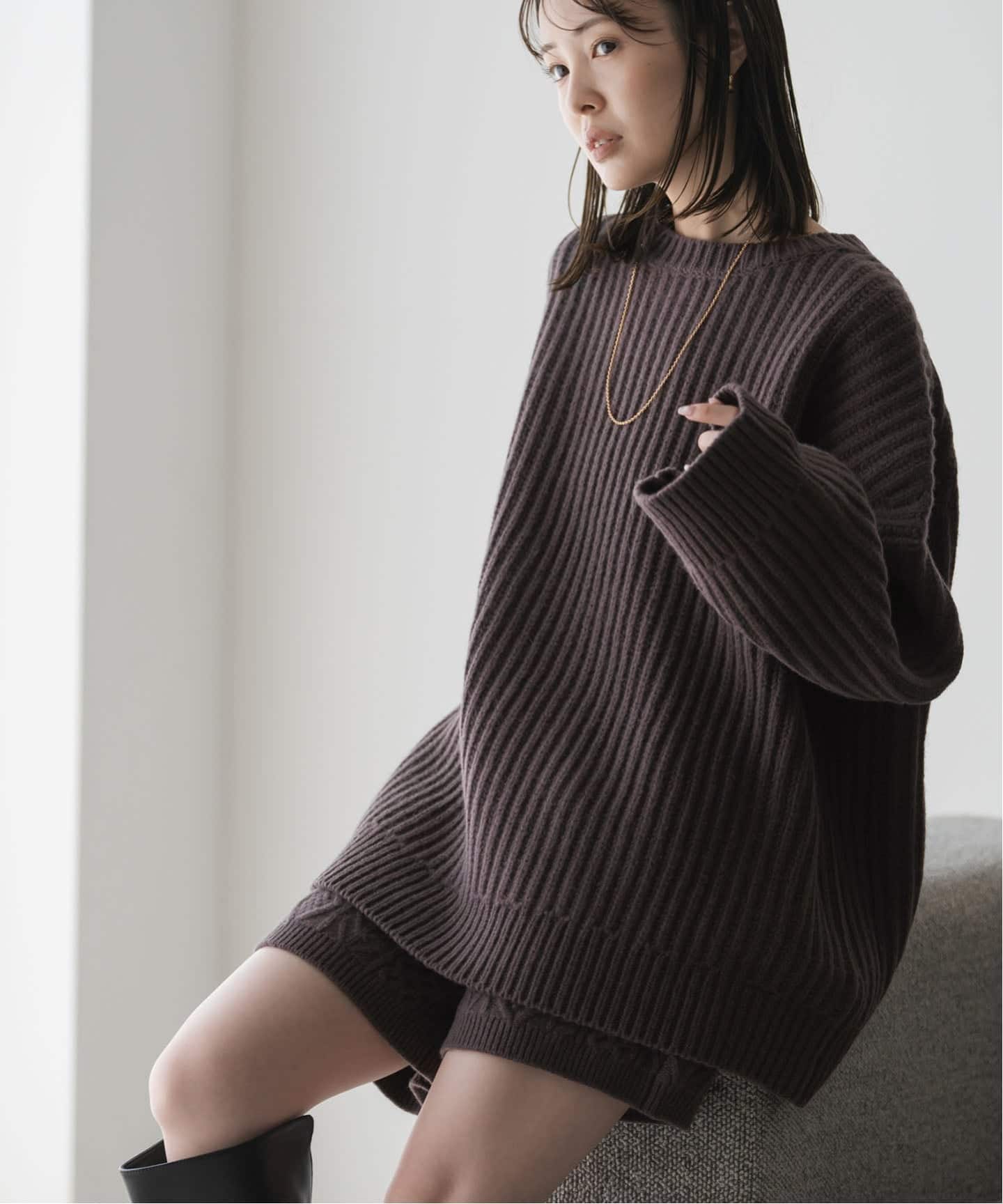 片畦ビッグニット（ニット／セーター）｜NOBLE（ノーブル）の通販