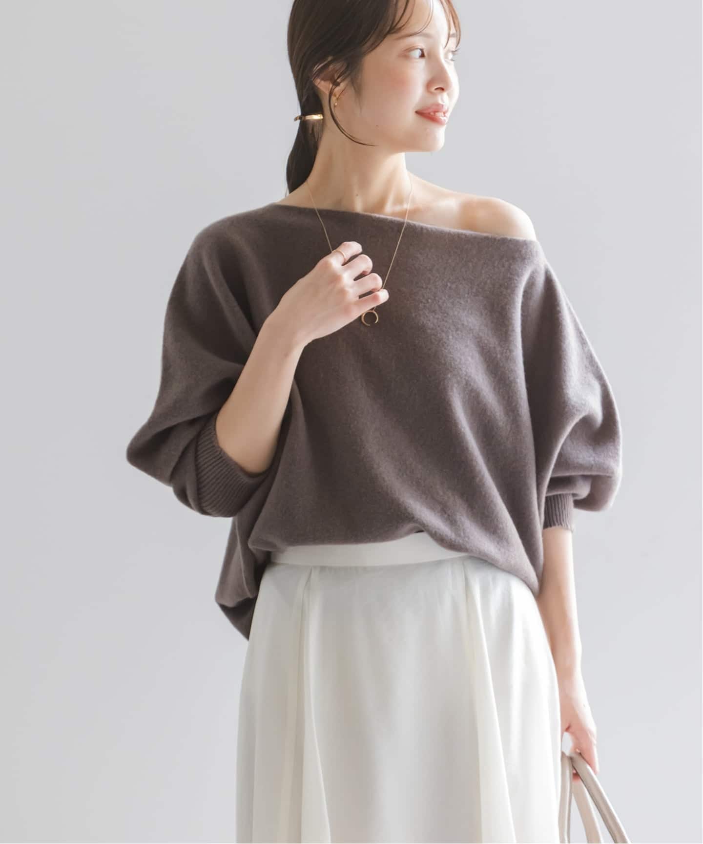 WEB限定カラー・追加4》ファインウールドルマンプルオーバー（ニット