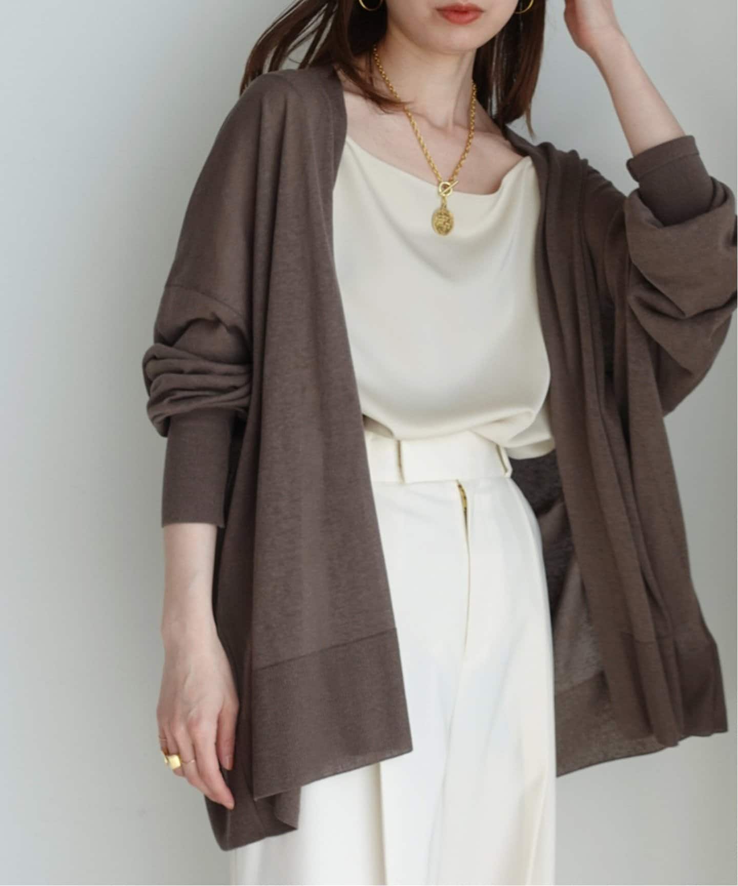 18Gシアーオーバーサイズカーディガン（カーディガン）｜NOBLE