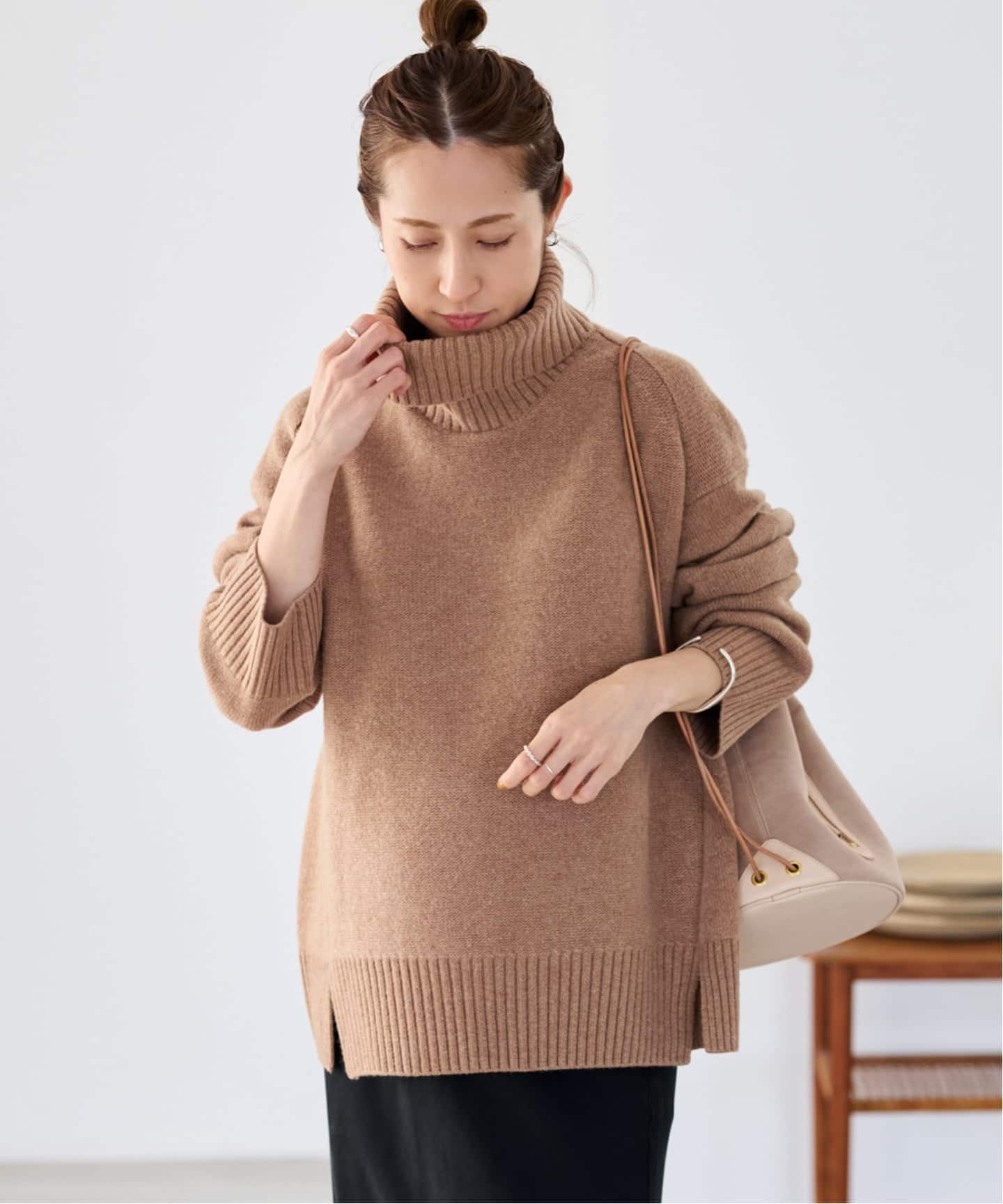 ≪WEB先行追加≫AQUA タートルプルオーバー（ニット／セーター