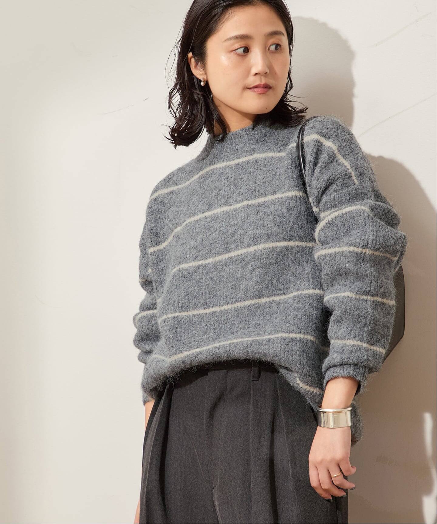 ウールシャギーMIXボーダープルオーバー（ニット／セーター）｜JOURNAL