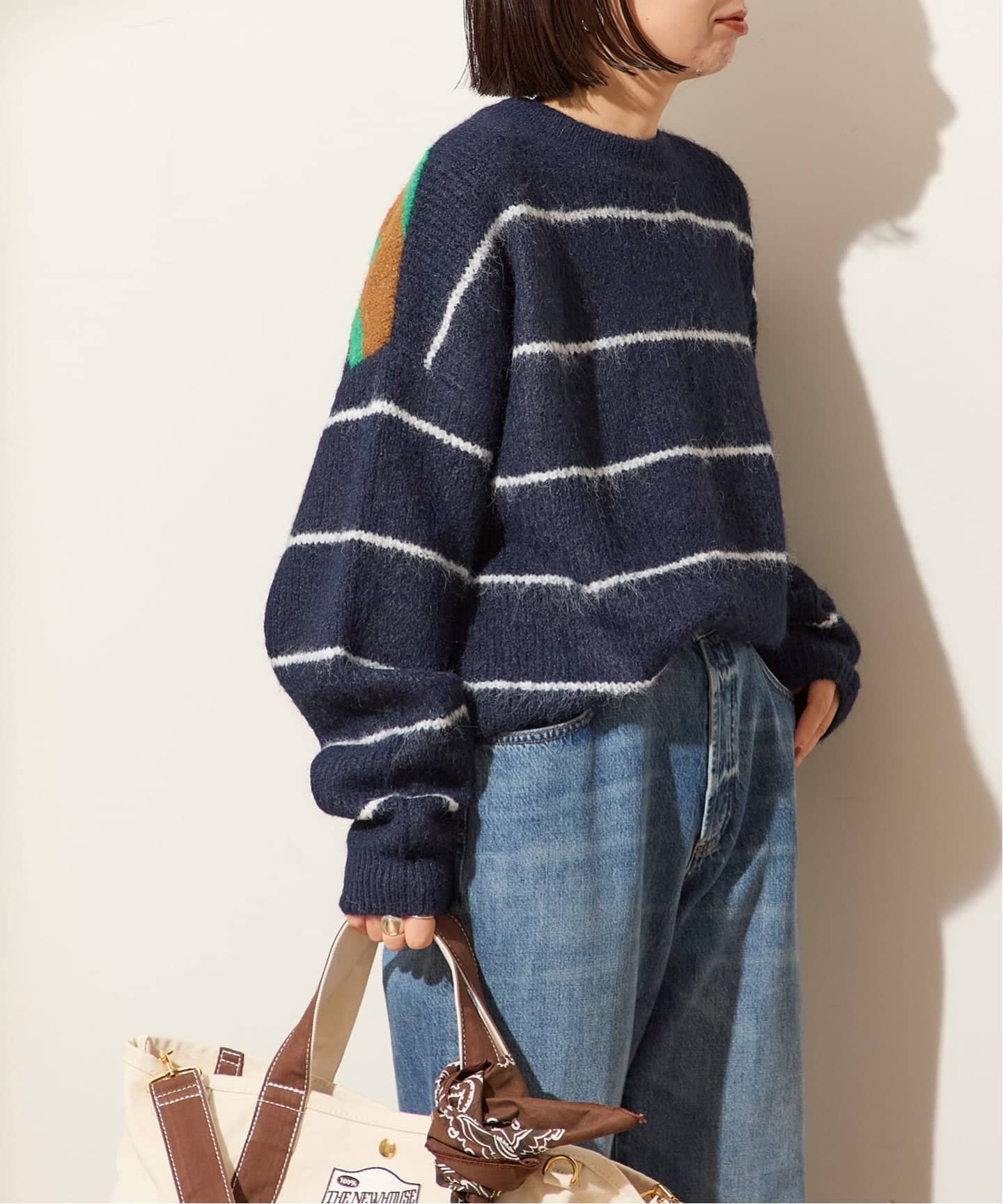 ウールシャギーMIXボーダープルオーバー（ニット／セーター）｜JOURNAL