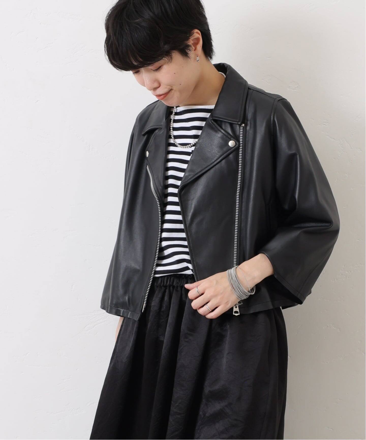 追加》レザー ショートライダースジャケット（レザージャケット