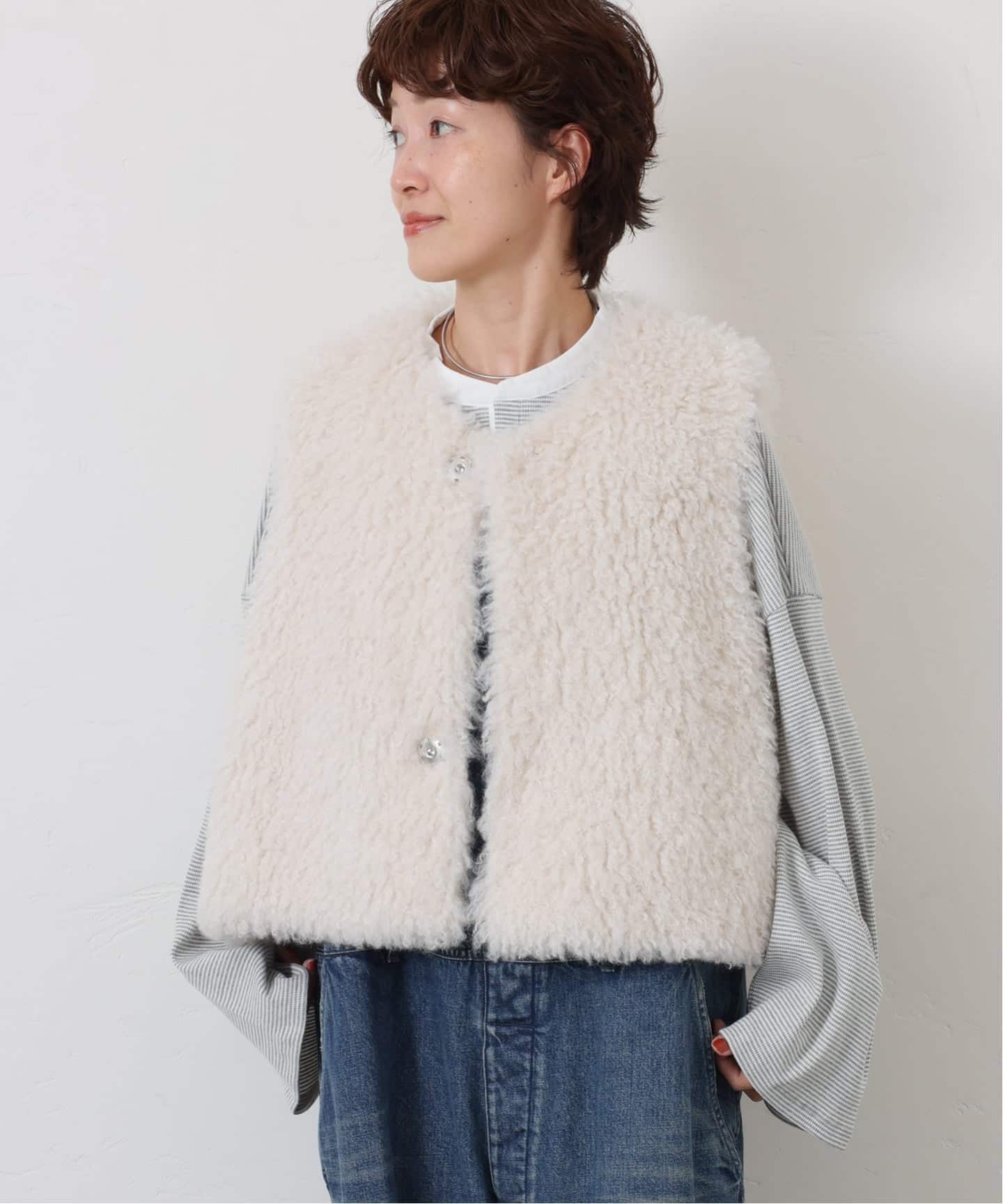 カーリーショートベスト（ベスト）｜journal standard luxe