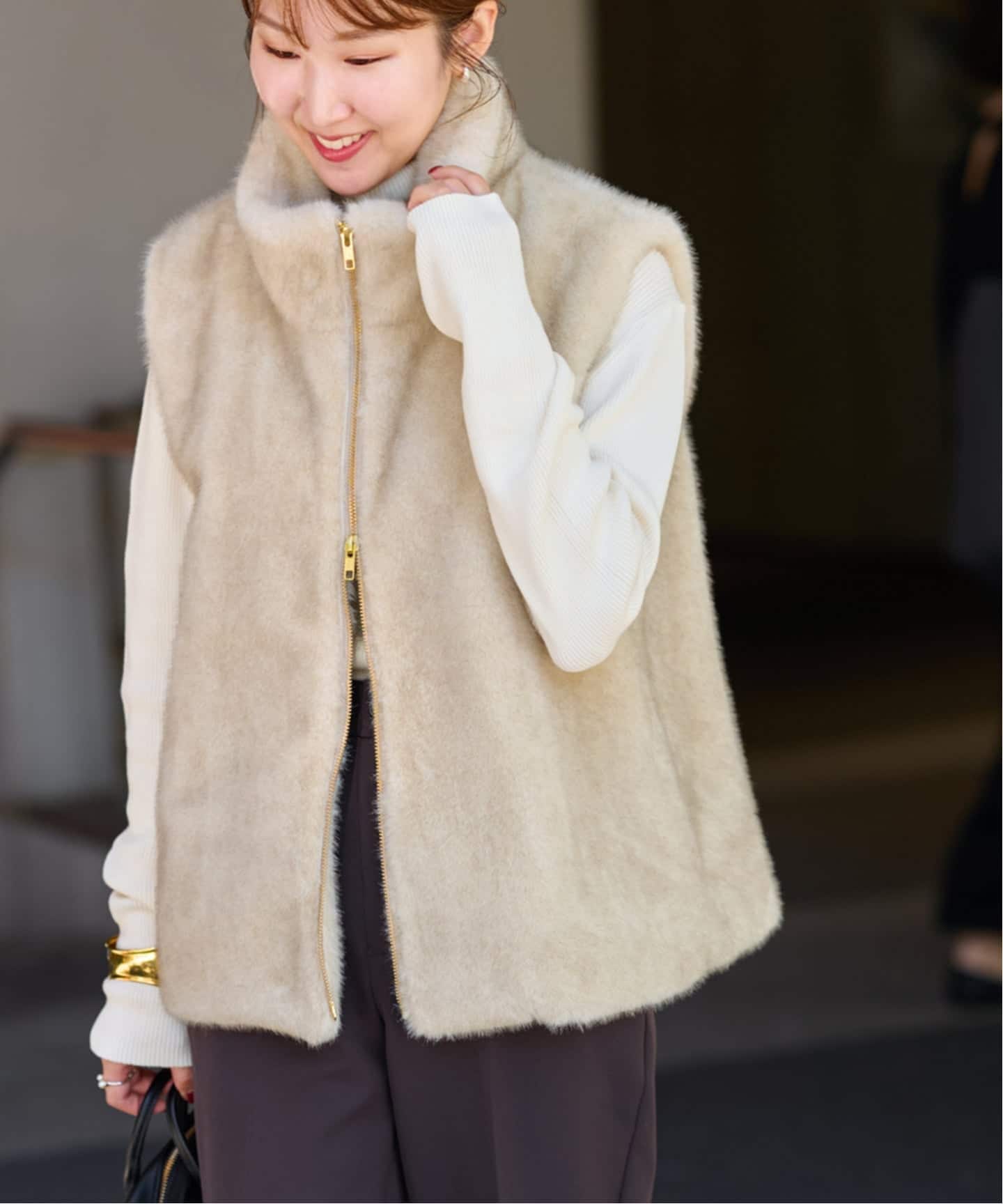 スタンドカラーファーベスト（ベスト）｜JOURNAL STANDARD relume