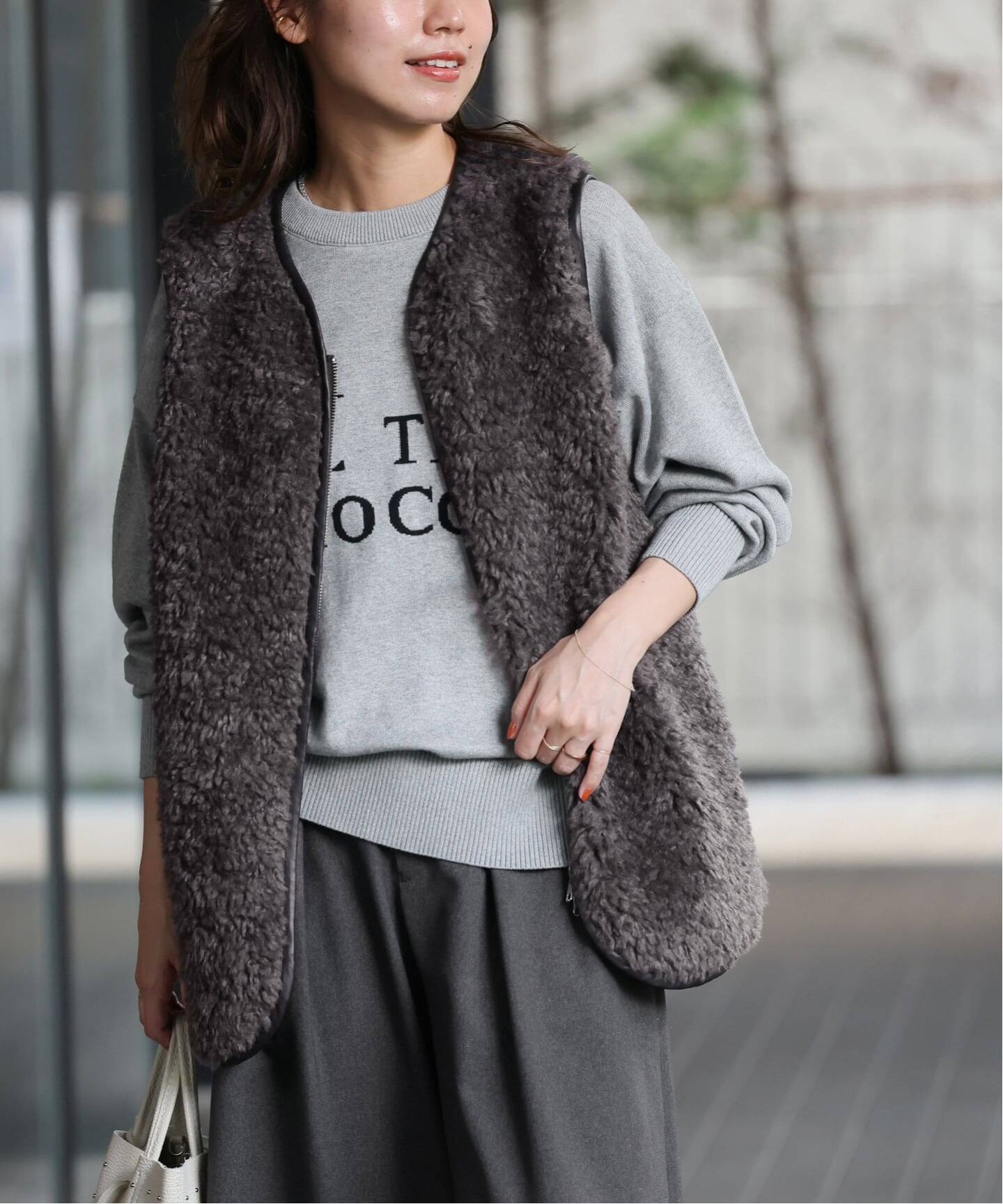 WEB限定追加》シープフェイクファージップベスト（ベスト）｜JOURNAL