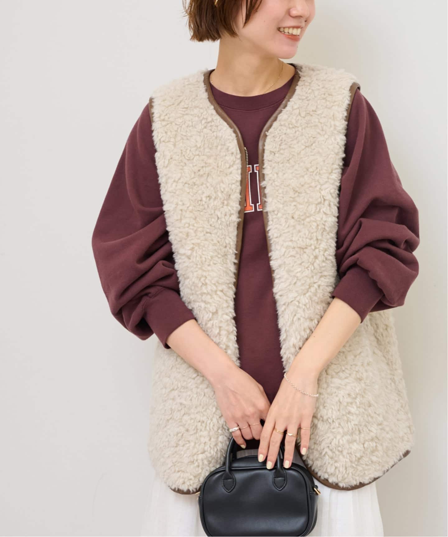 WEB限定追加》シープフェイクファージップベスト（ベスト）｜JOURNAL