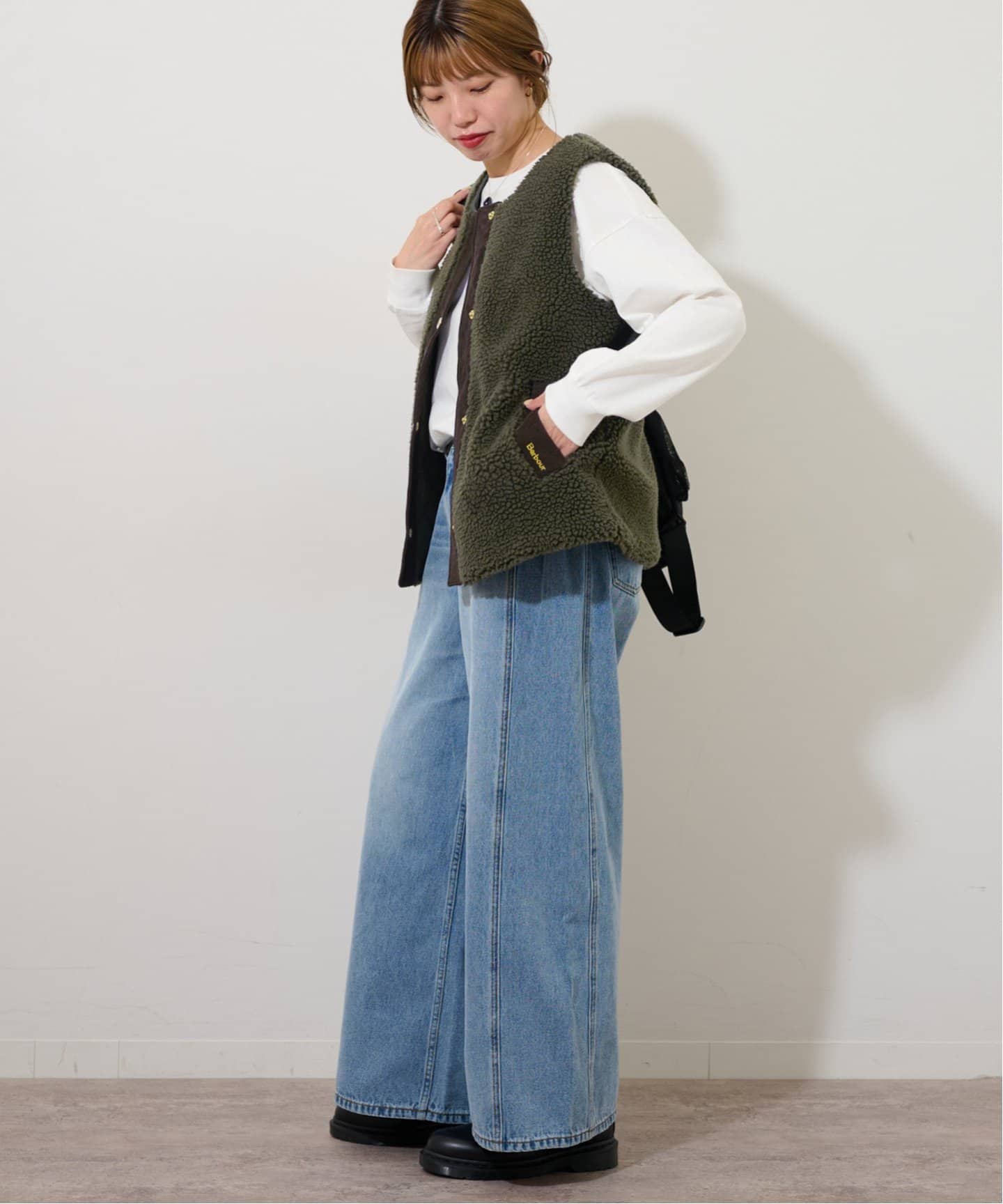 追加》【BARBOUR/バブアー】DULSIE LINER：ボアベスト（ベスト