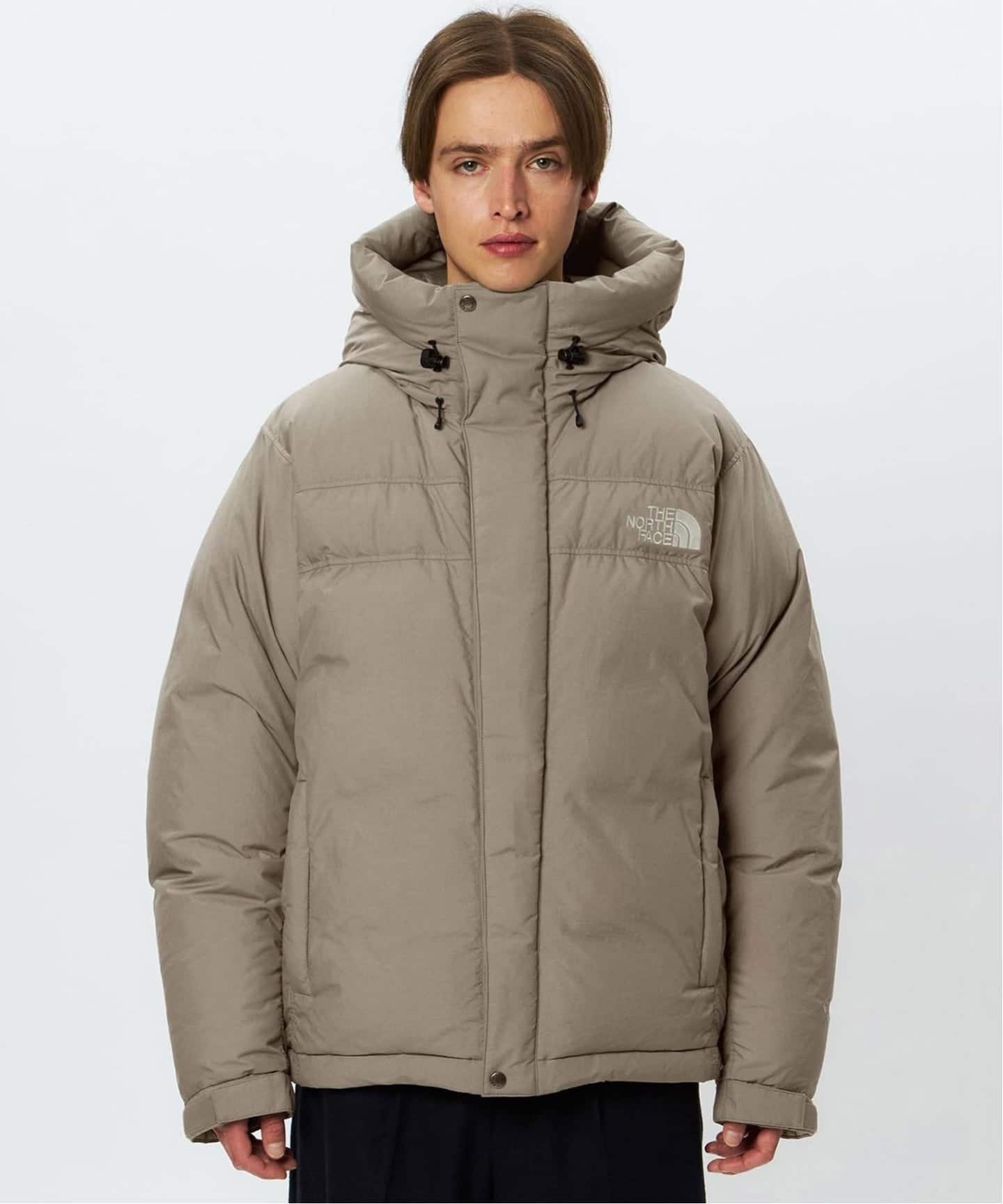 ノースフェイス ラウンドネックダウン T Ballジャケット ICEグレー S