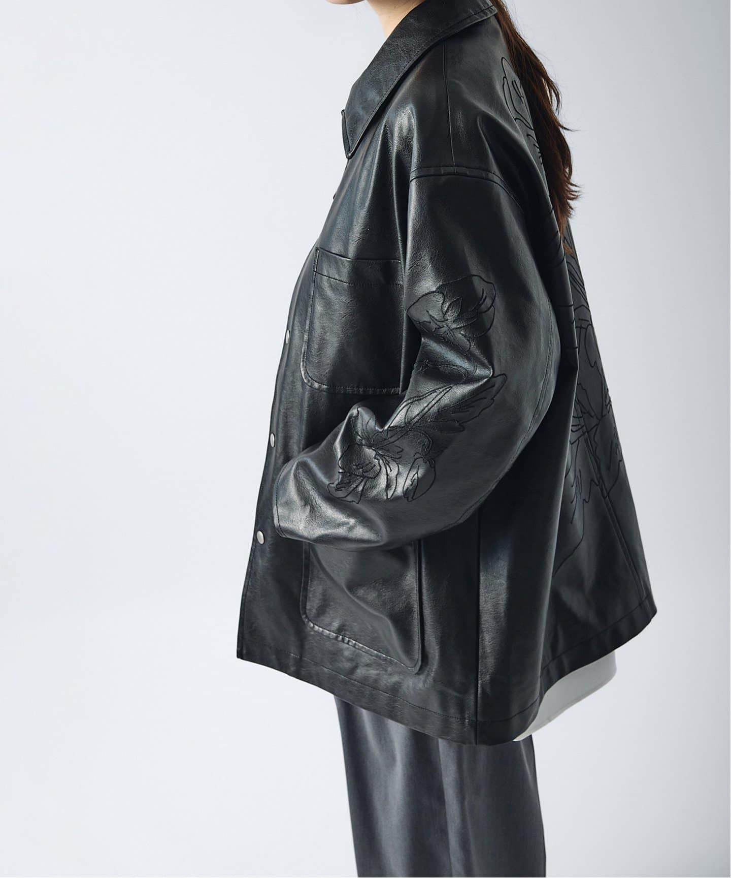 追加》【TOLIGHT×JOURNALSTANDARD】エンブロイダリー ブルゾン（レザー