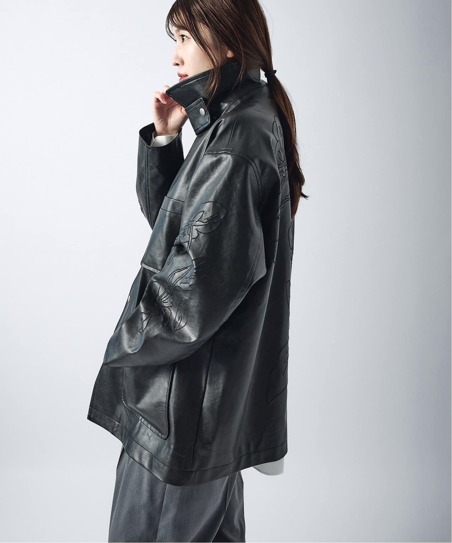 追加》【TOLIGHT×JOURNALSTANDARD】エンブロイダリー ブルゾン（レザー