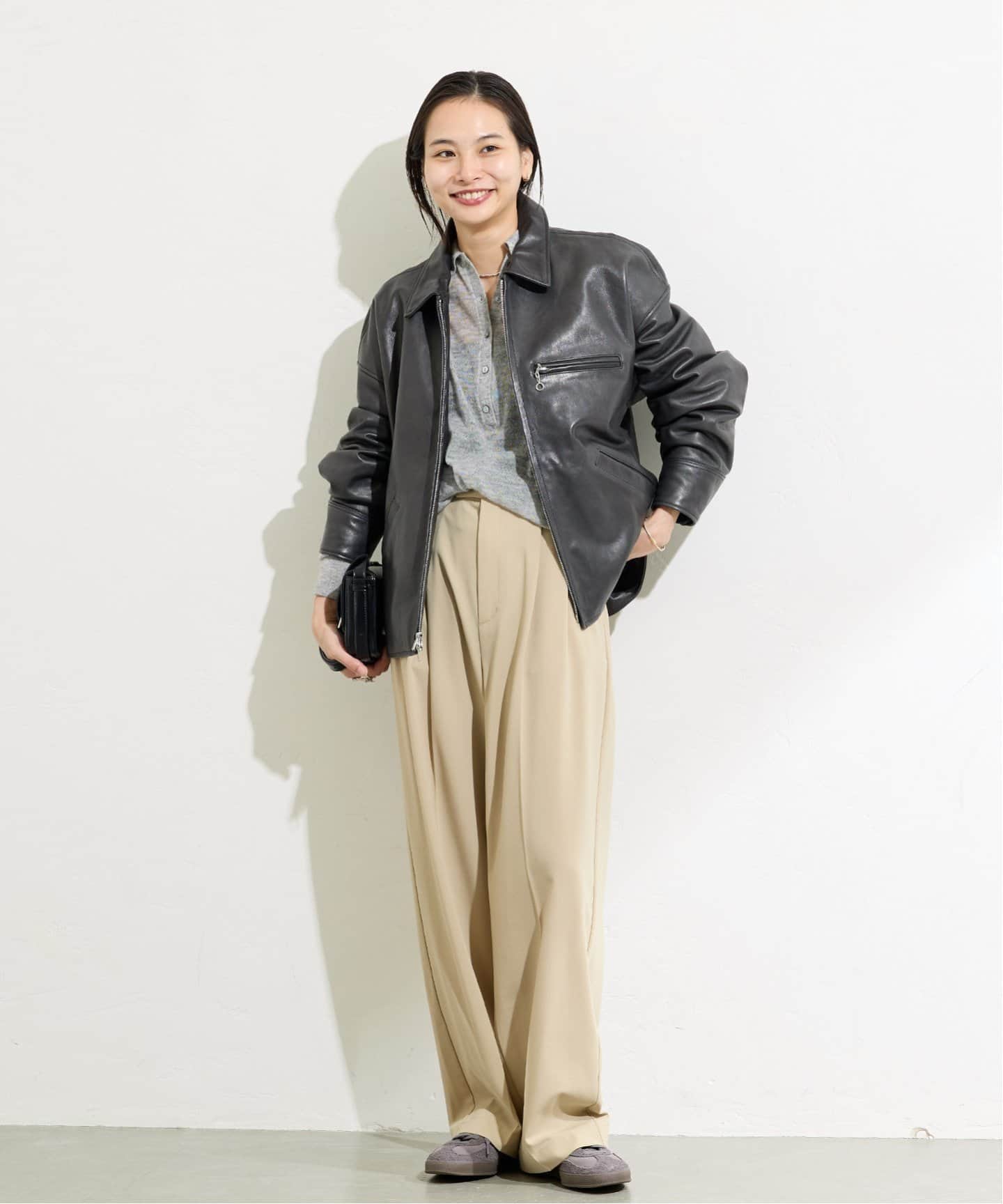 別注【Schott/ショット】LEATHER TRACKER JACKET SMU（レザー