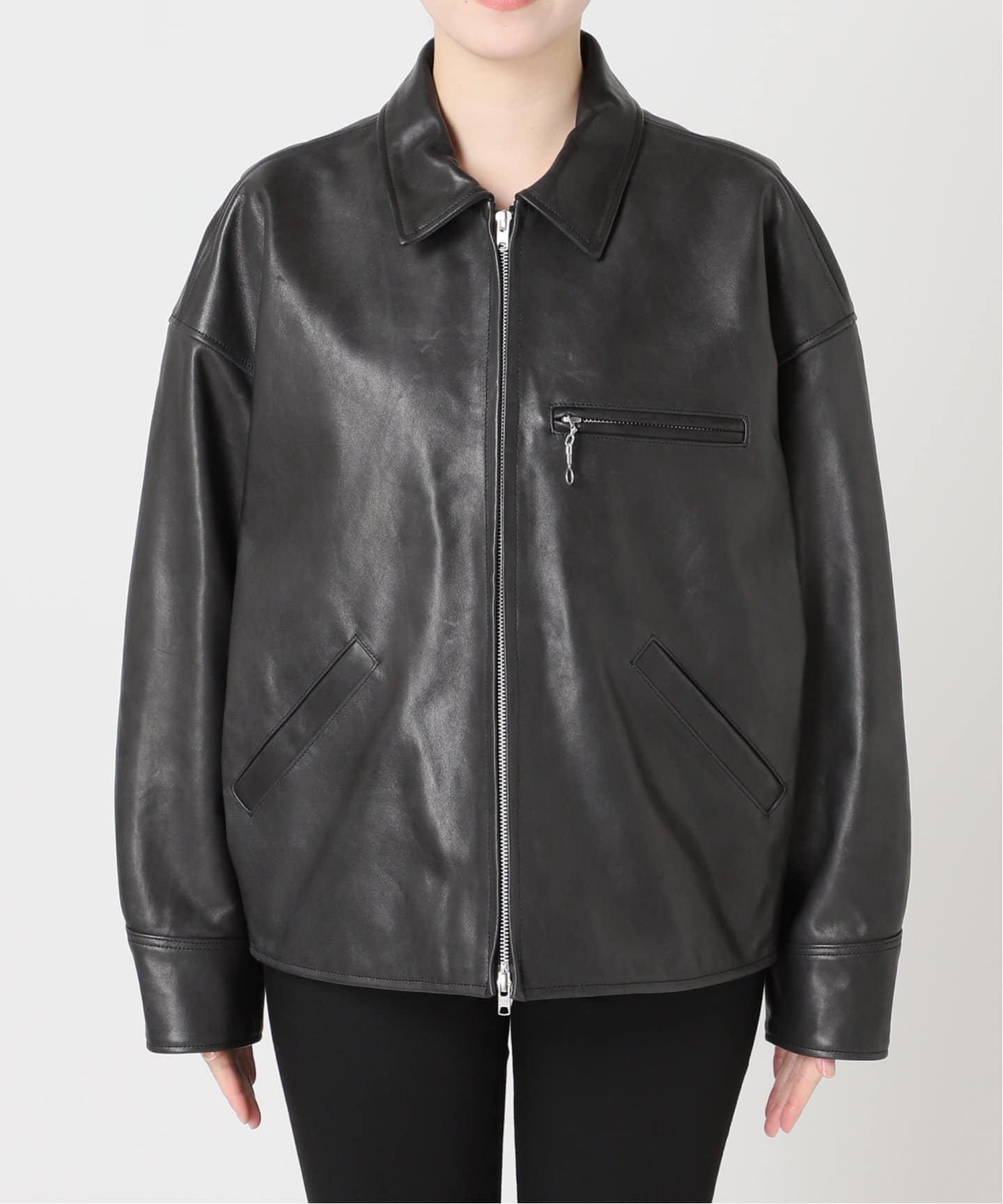 別注【Schott/ショット】LEATHER TRACKER JACKET SMU（レザー