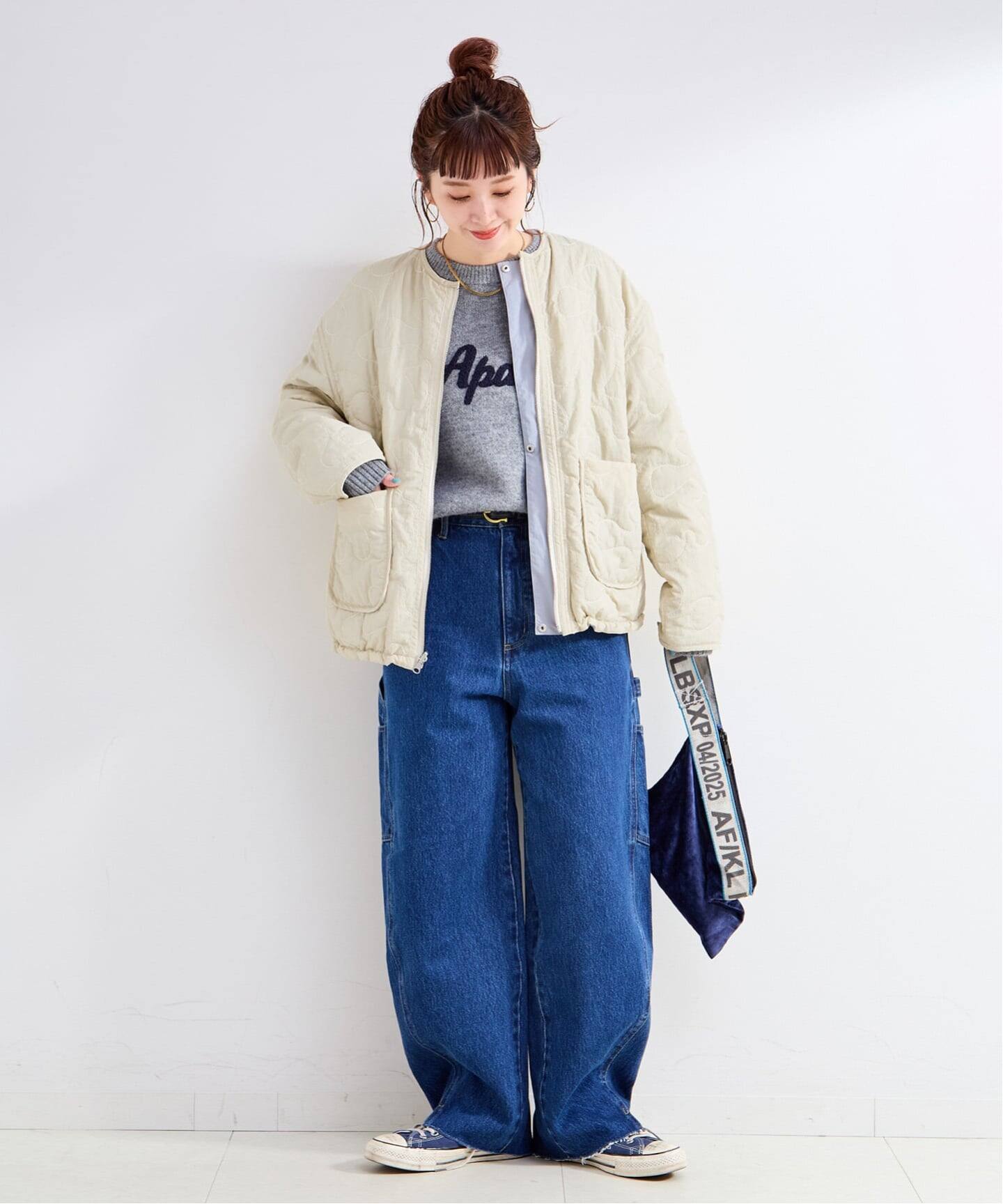 保温性 / ナイロンタフタ / 刺繍キルトリバーシブルブルゾン（その他