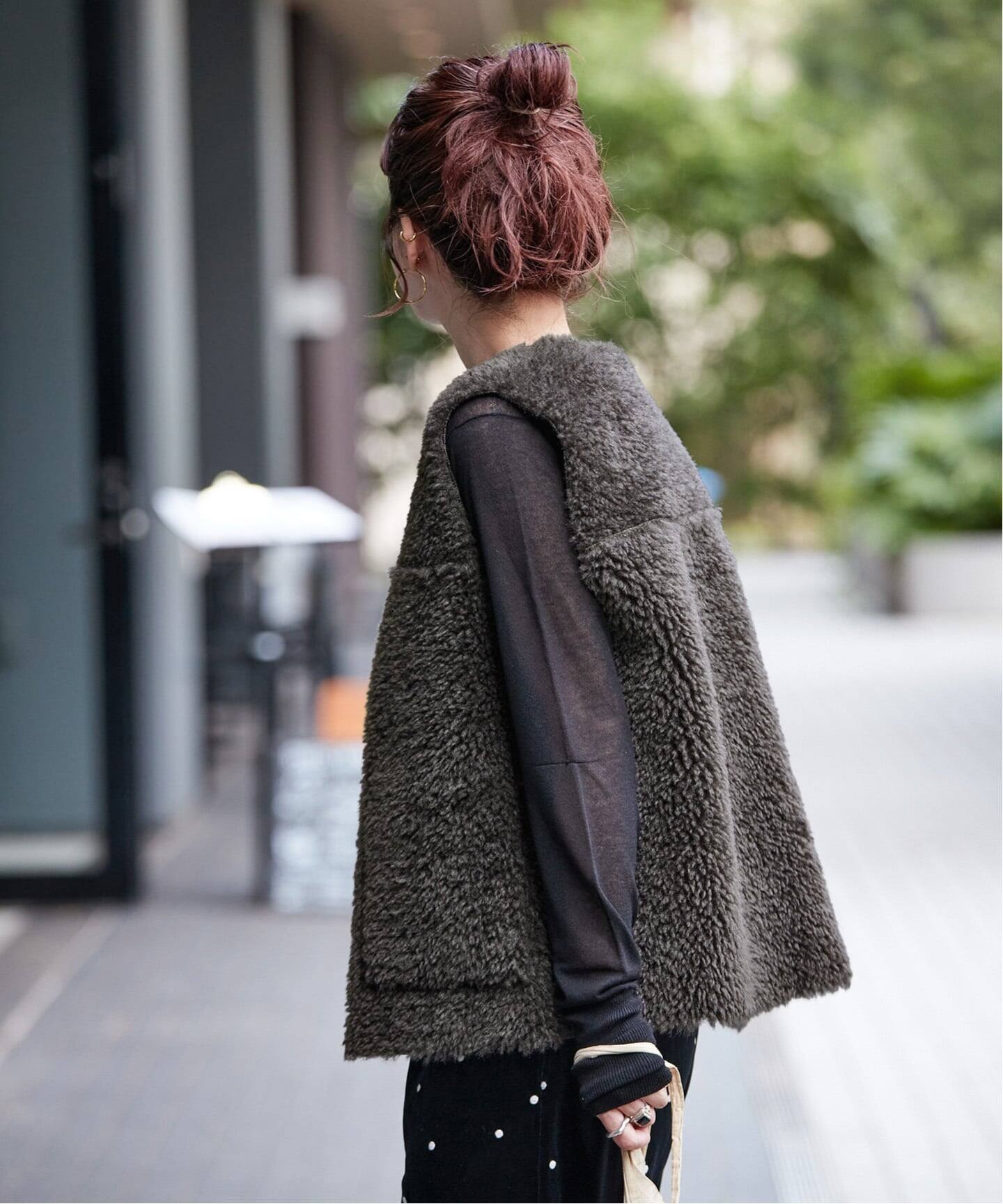 ムートンライクリバーシブルベスト（ベスト）｜B.C STOCK（ベーセー