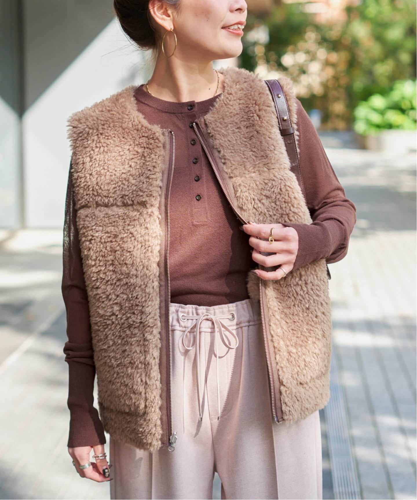 ムートンライクリバーシブルベスト2（ベスト）｜B.C STOCK（ベーセー