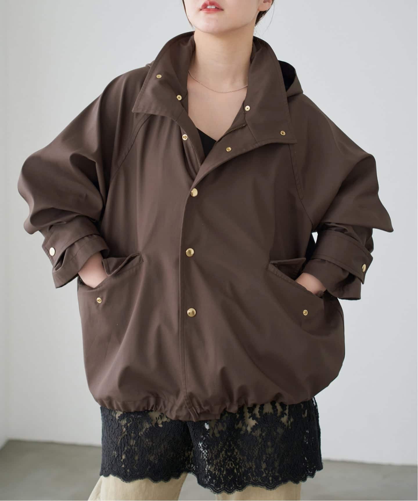 一部カラーWEB限定》ボンディングフーデッドブルゾン（その他ブルゾン