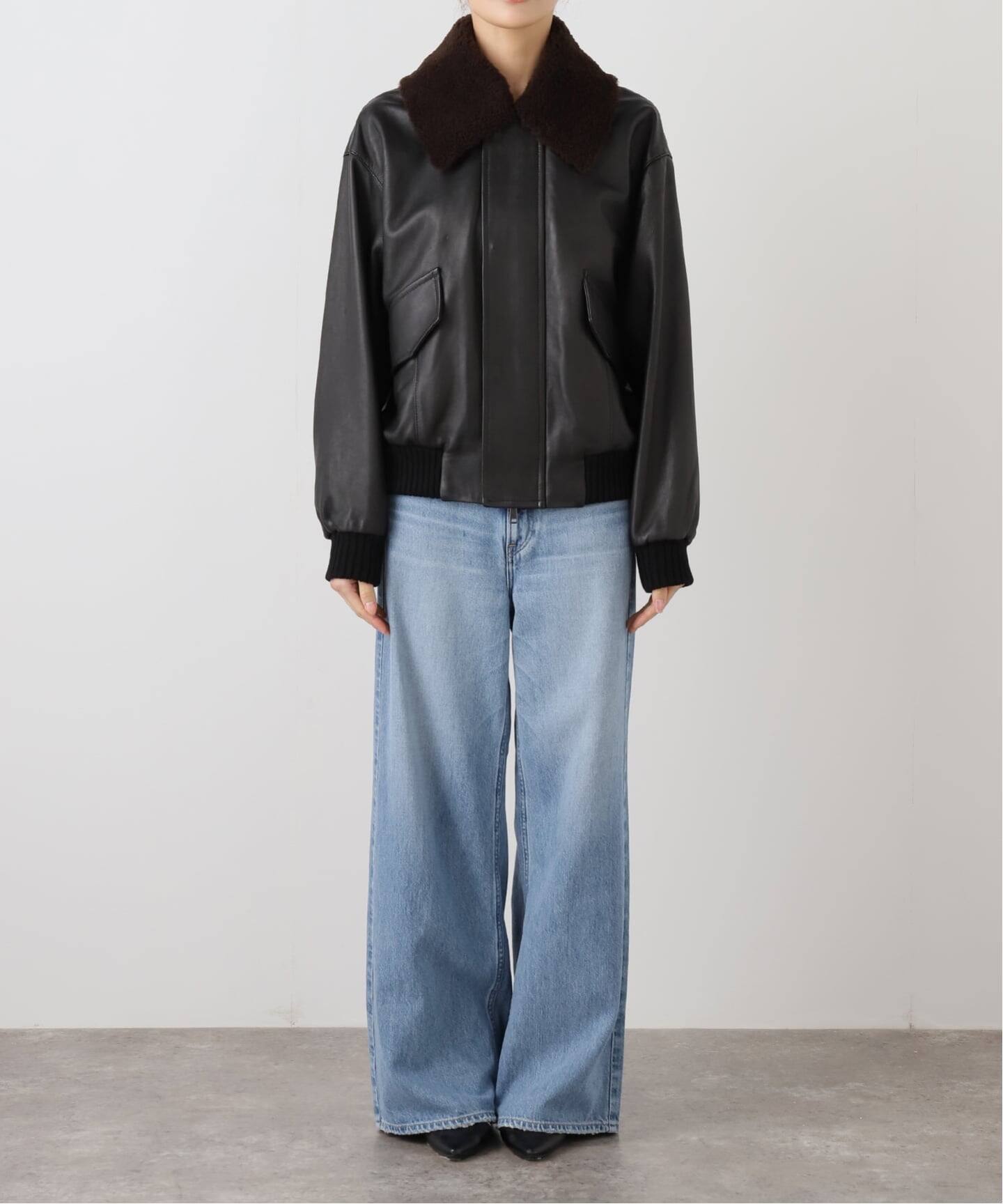 シープスキンジップブルゾン（レザージャケット）｜IENA（イエナ）の