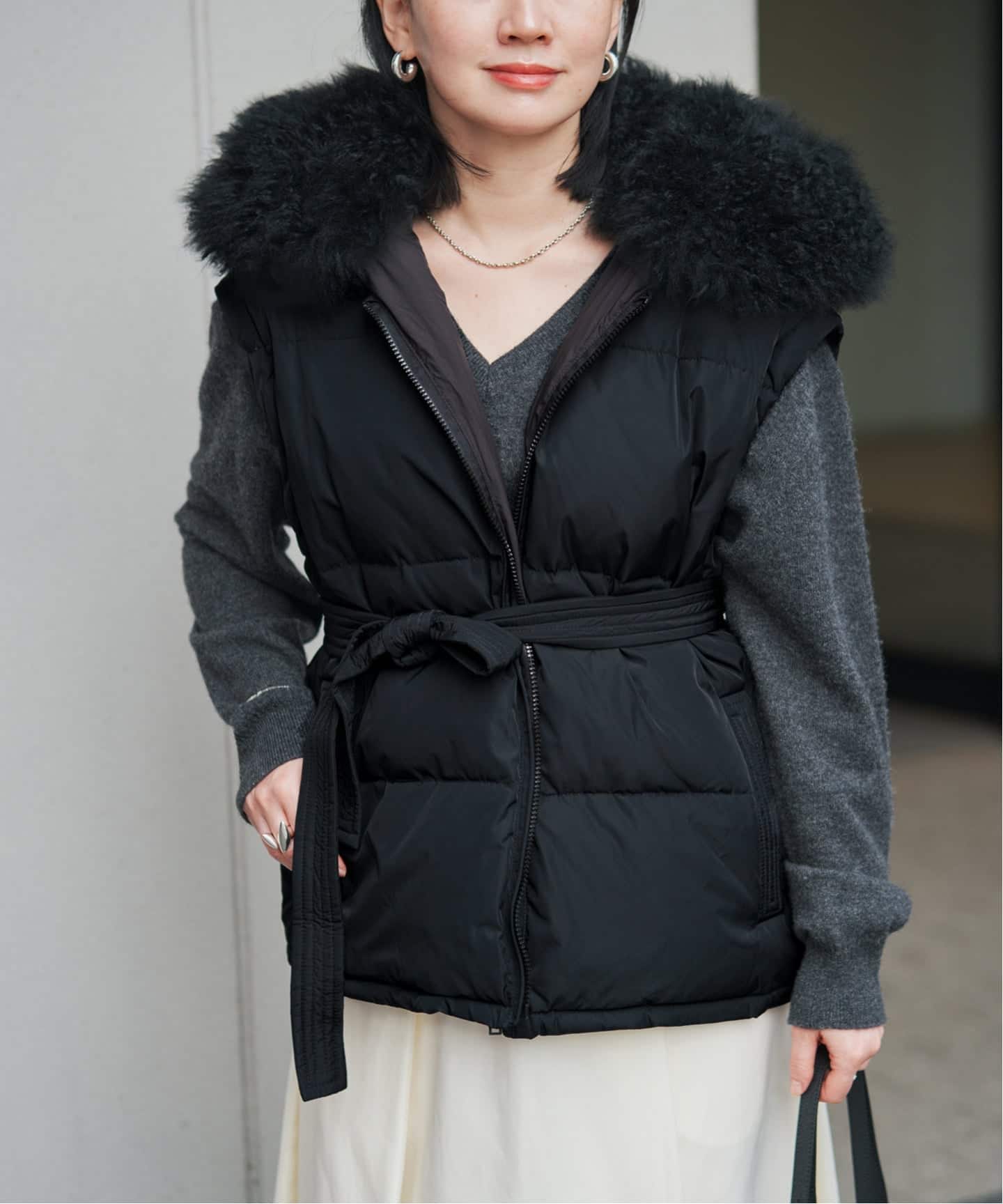 YVES SALOMON イヴ サロモン ダウンベスト 25WAG00565DOTM/VEST