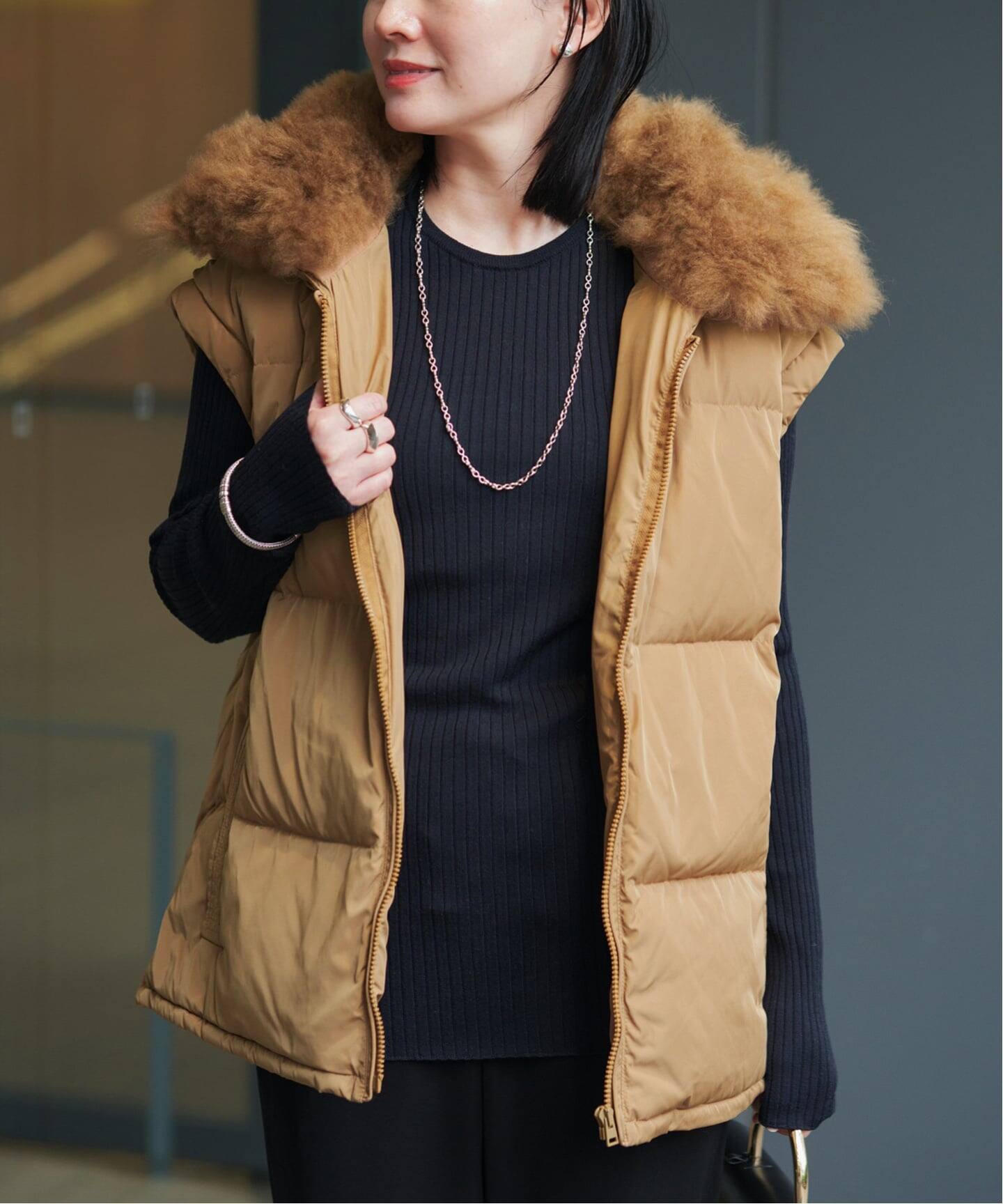 YVES SALOMON イヴ サロモン ダウンベスト 25WAG00565DOTM/VEST