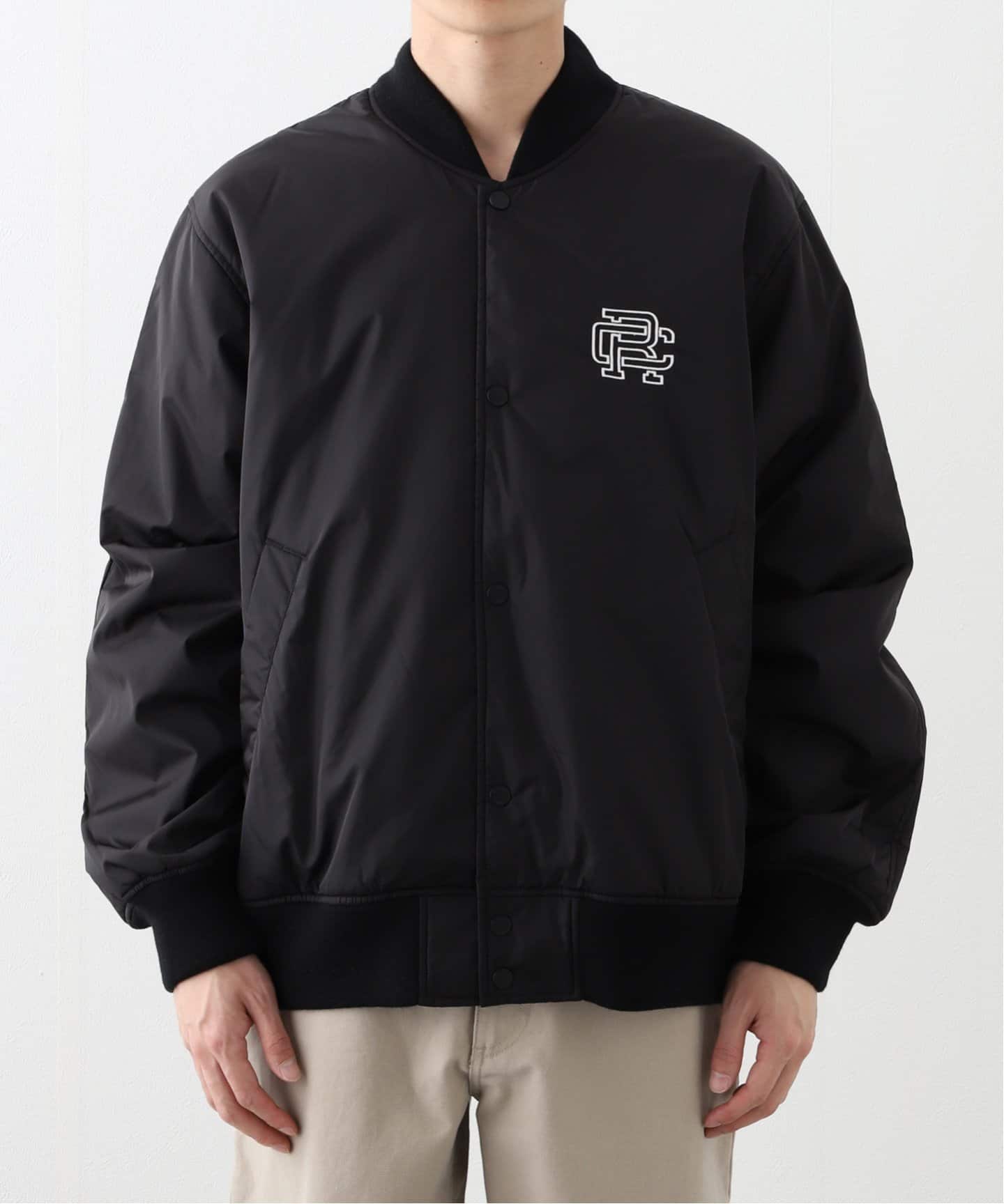 ECONYL SATIN NYLON ARCH LOGO STADIUM JACKET（ナイロンジャケット