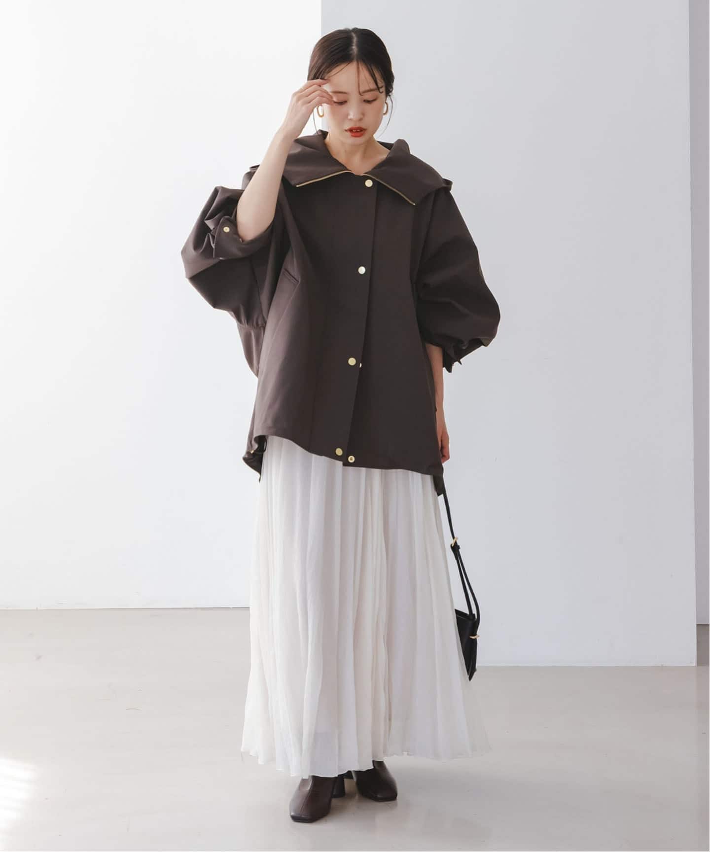 追加》ハイツイストダブルクロスフーディブルゾン（フードコート