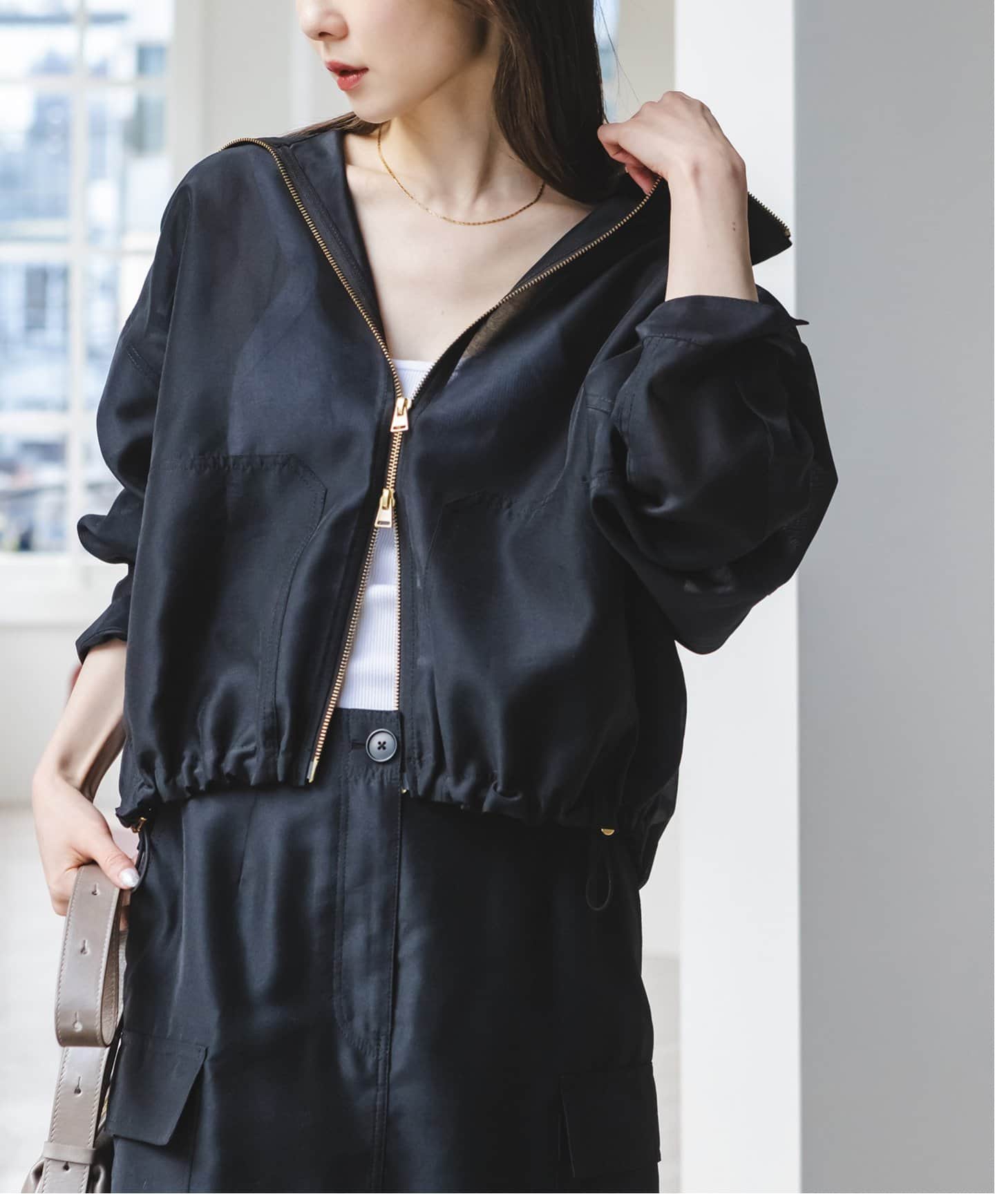 ミルキーシアースタンドカラーパーカーブルゾン（その他ブルゾン