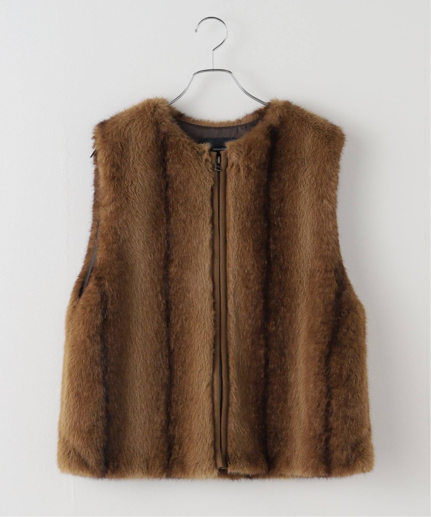 フェイクファーベスト（ベスト）｜FRAMeWORK（フレームワーク）の通販