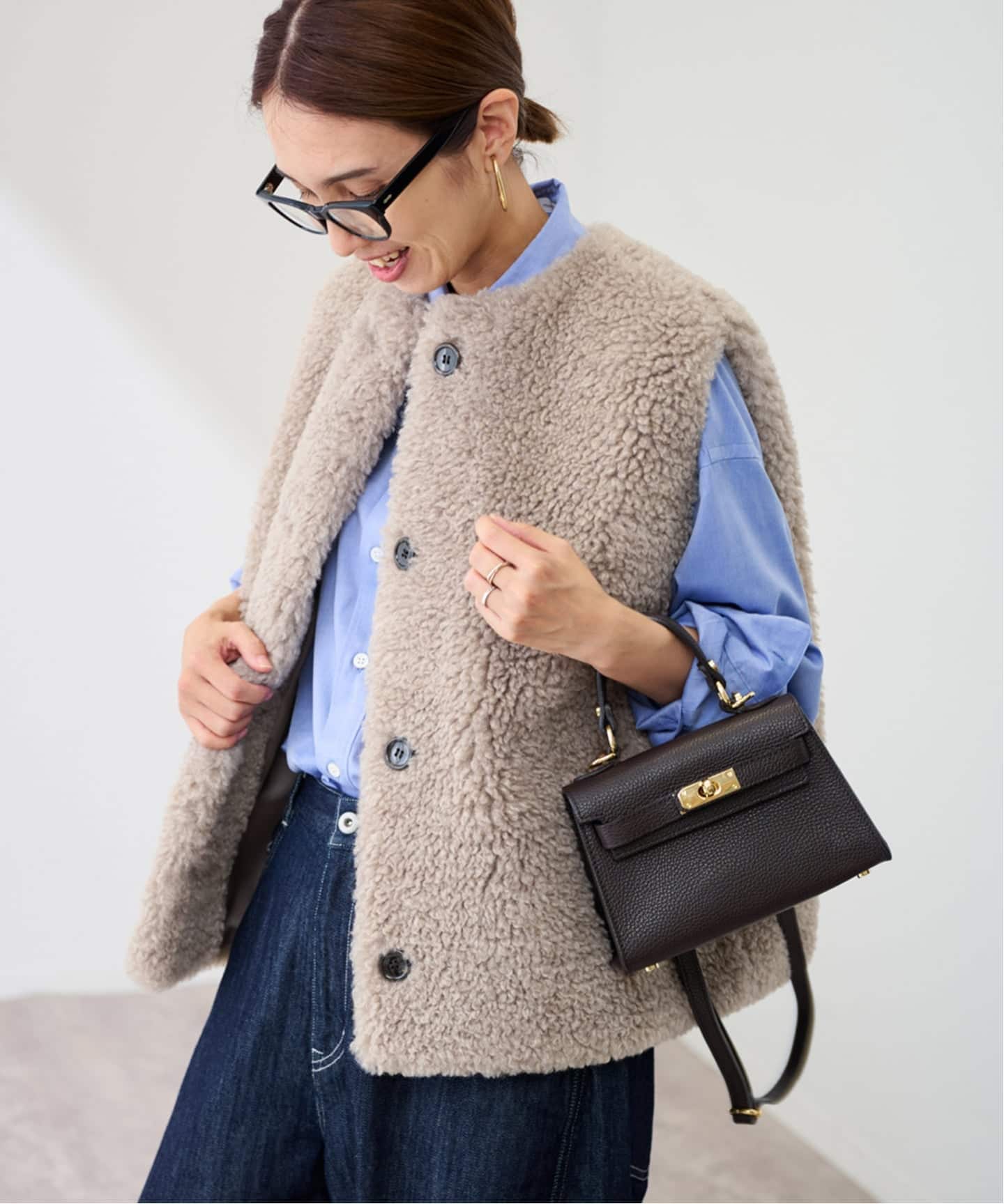 ≪追加≫フェイクファーベスト（ベスト）｜FRAMeWORK（フレームワーク