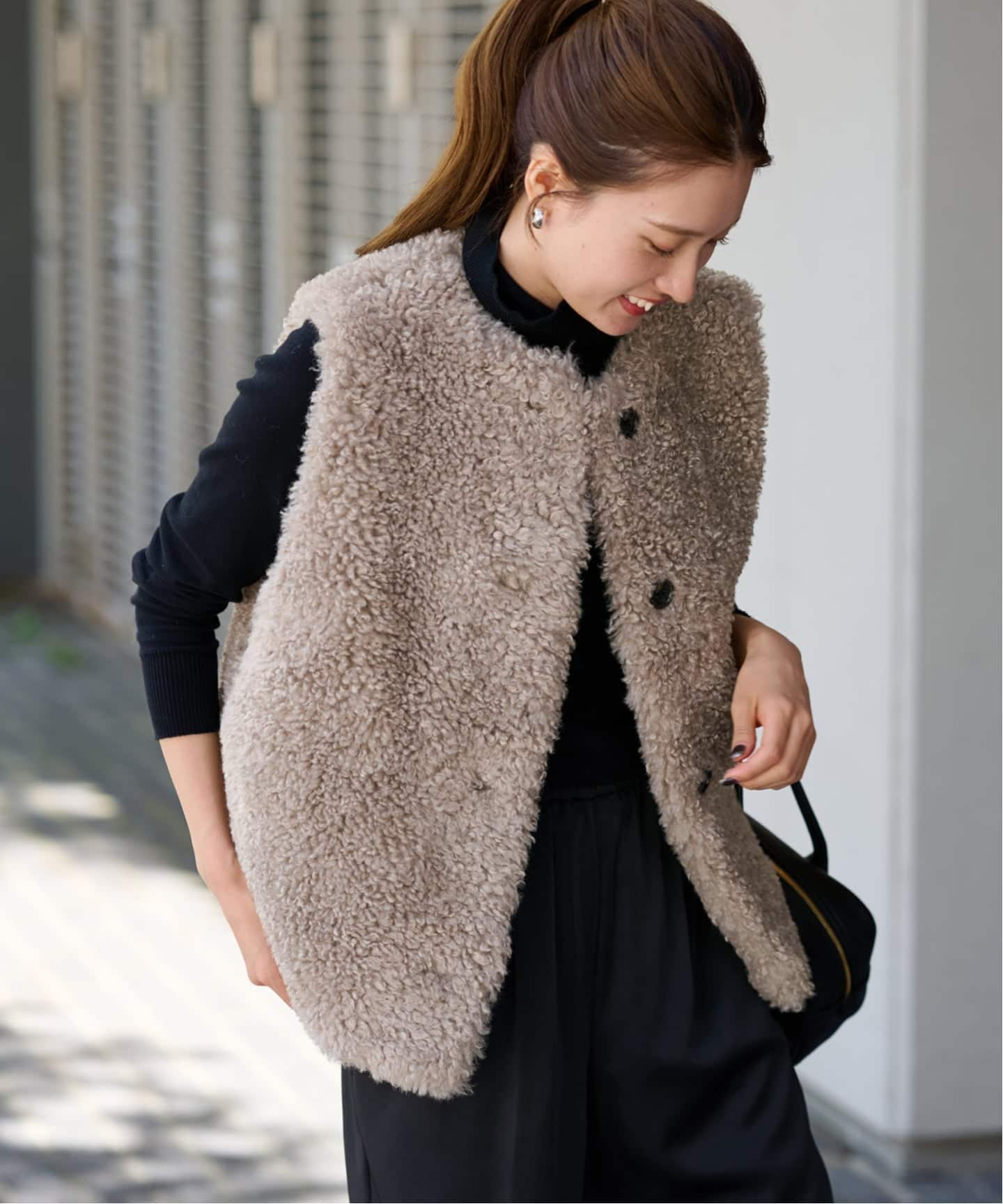 ≪追加≫フェイクファーベスト（ベスト）｜FRAMeWORK（フレームワーク