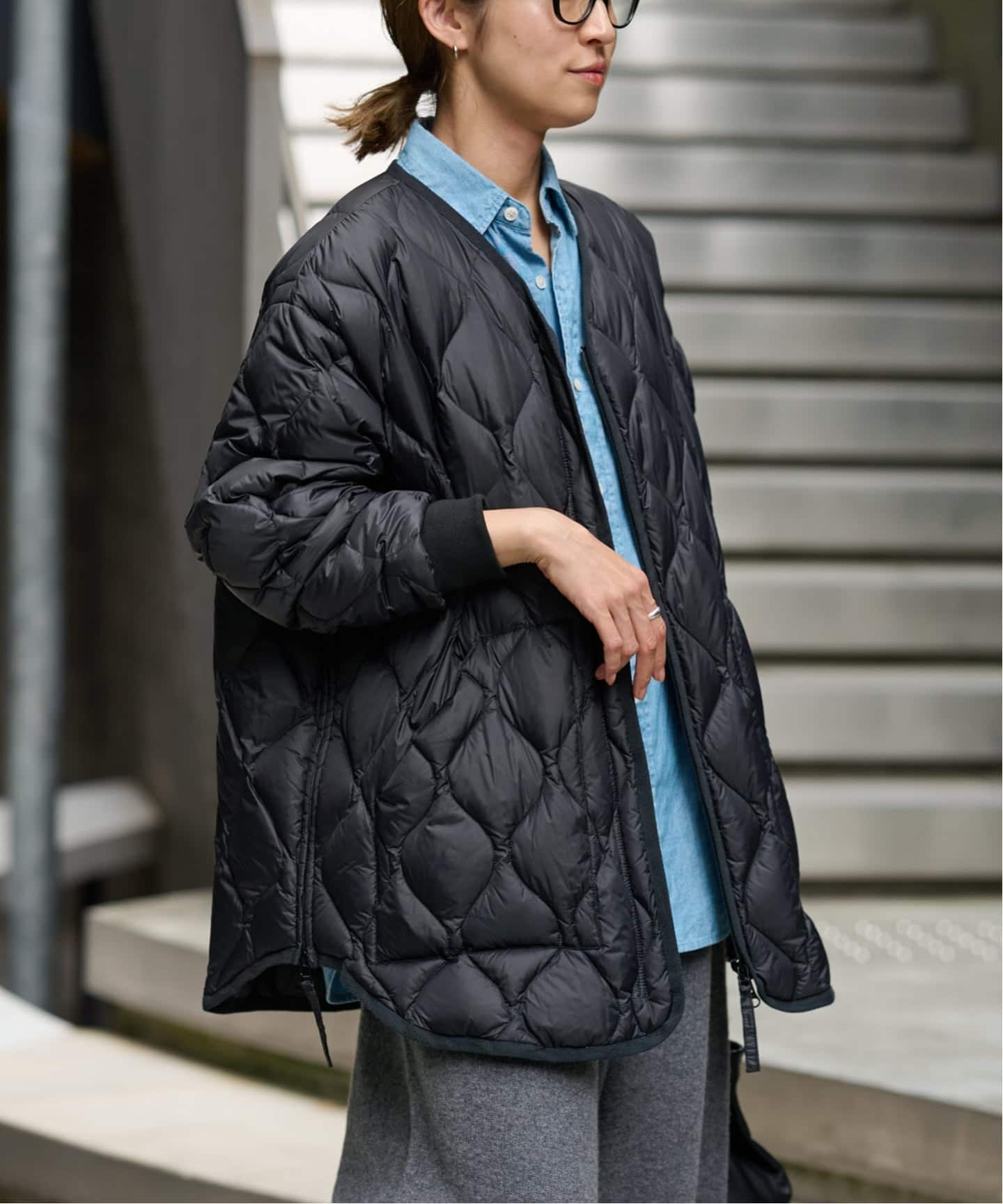 ≪WEB先行 / 追加≫TAION/タイオン 別注フードビブス付きブルゾン