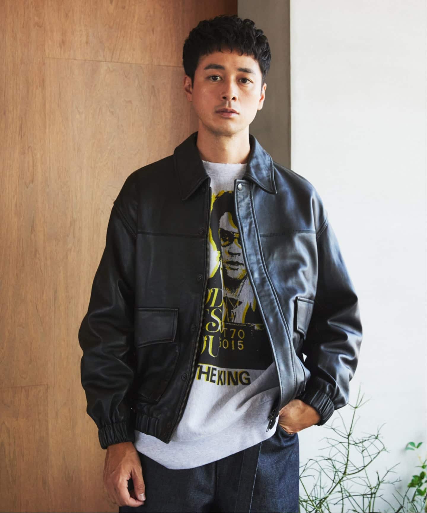 A2 レザーショートブルゾン（レザージャケット）｜EDIFICE