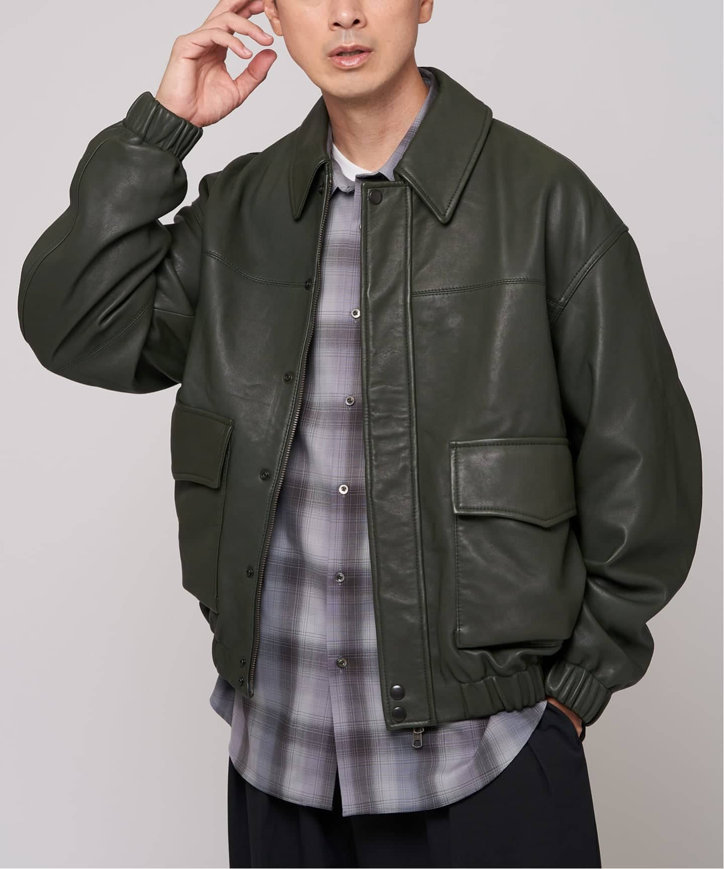 A2 レザーショートブルゾン（レザージャケット）｜EDIFICE