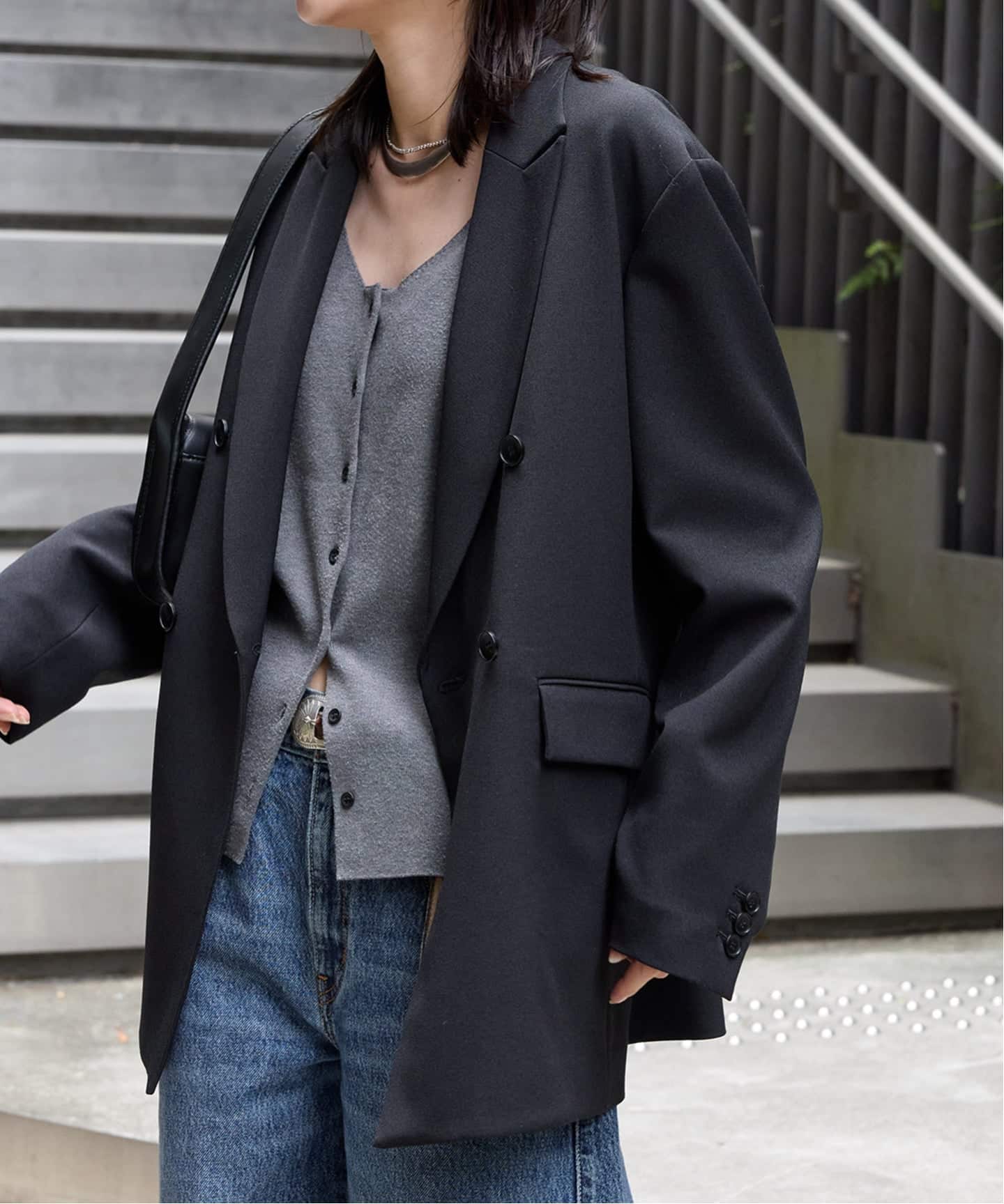 追加2》ウールライクストレッチジャケット（テーラードジャケット