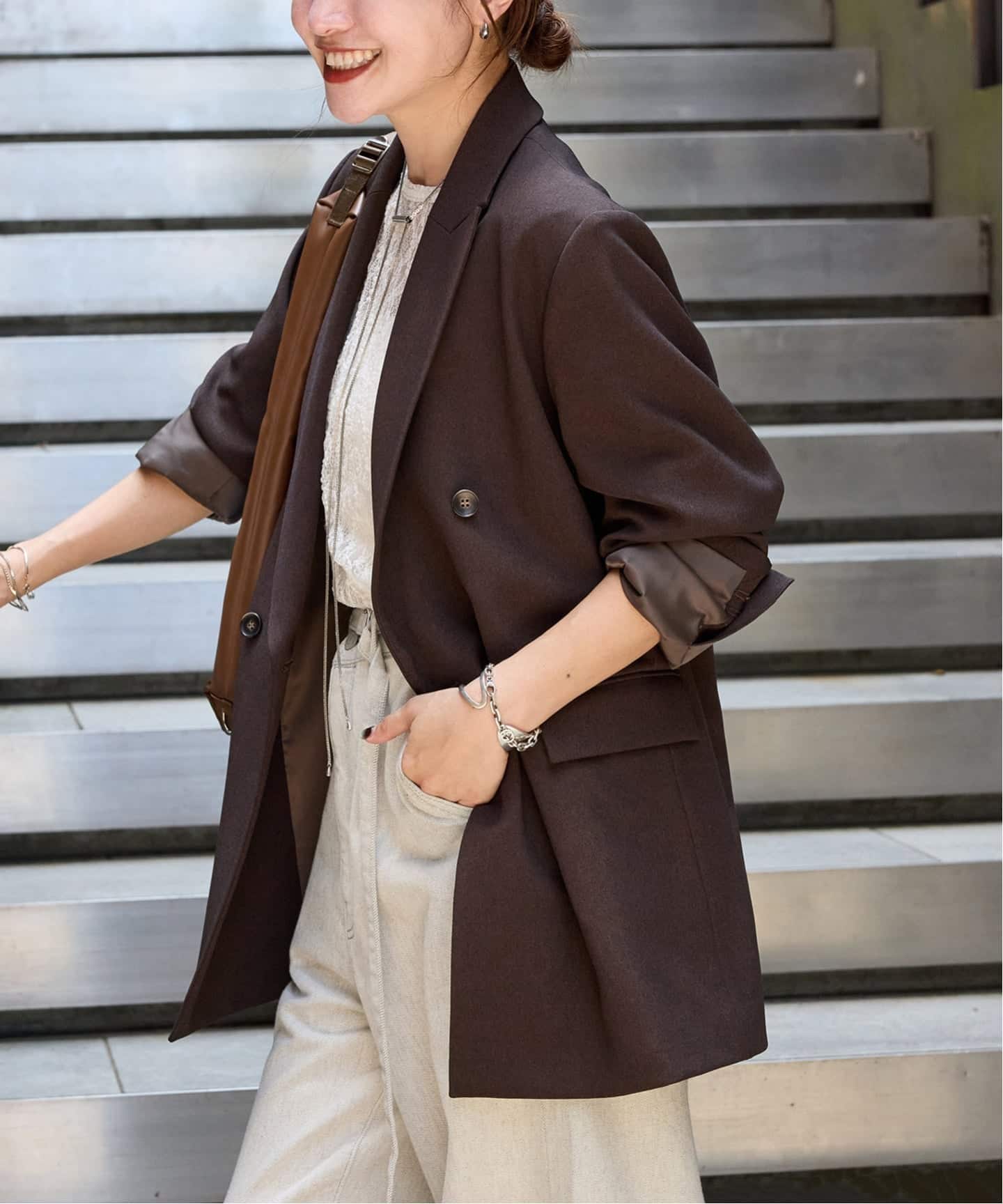 追加4》ウールライクストレッチジャケット（テーラードジャケット