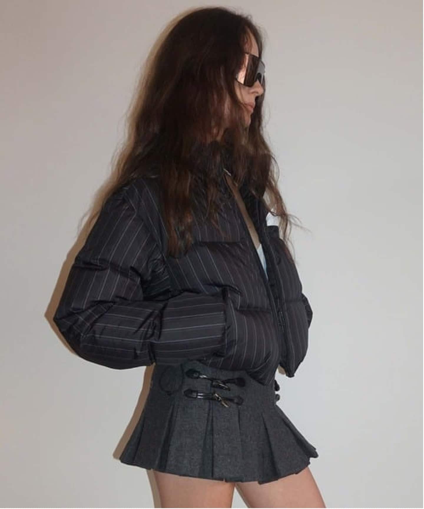 SCULPTOR/スカルプター】 So Demure Cropped Puffer Down SC25A108