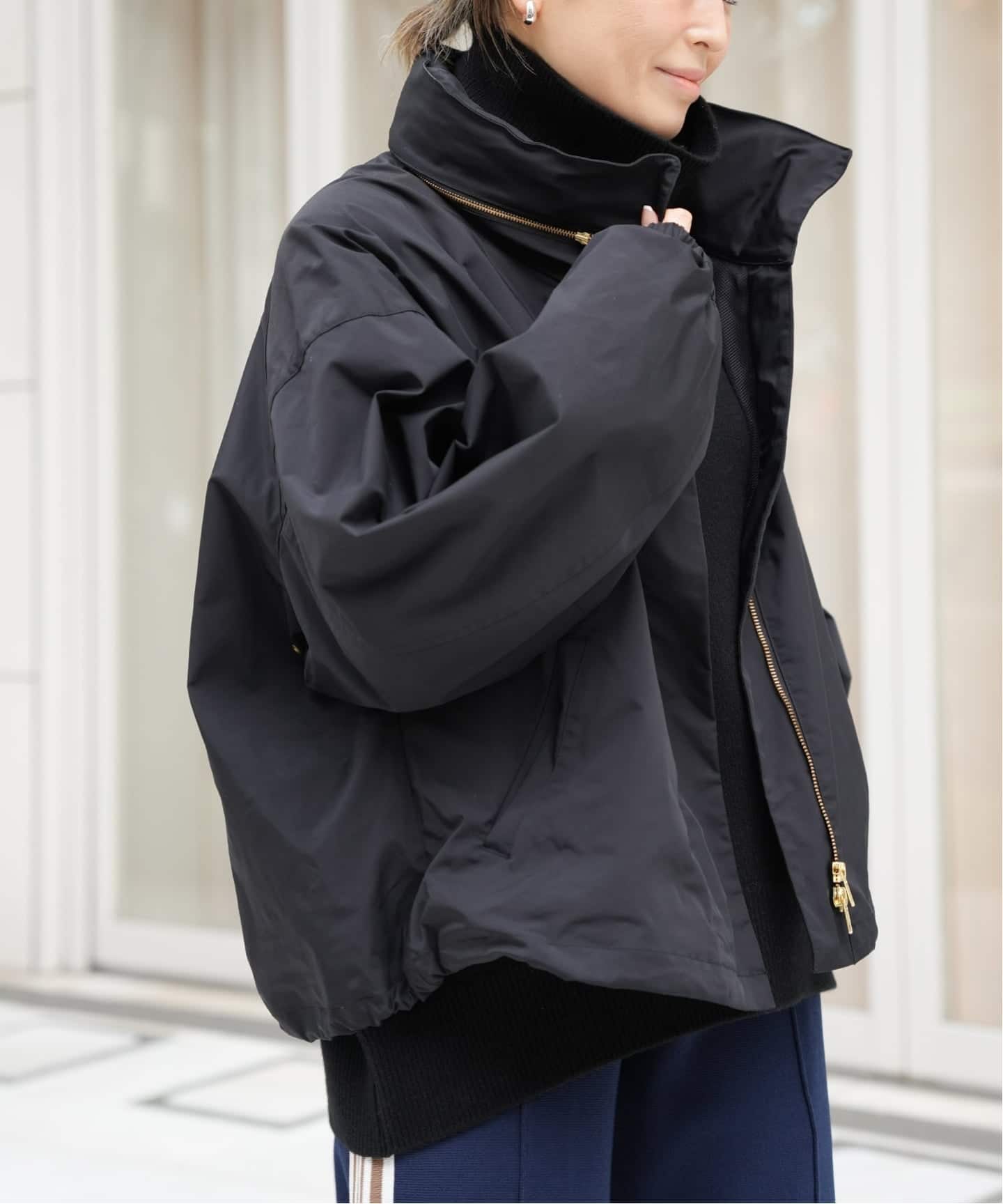 WASHED STAND ZIP ブルゾン（その他ブルゾン／アウター）｜Deuxieme