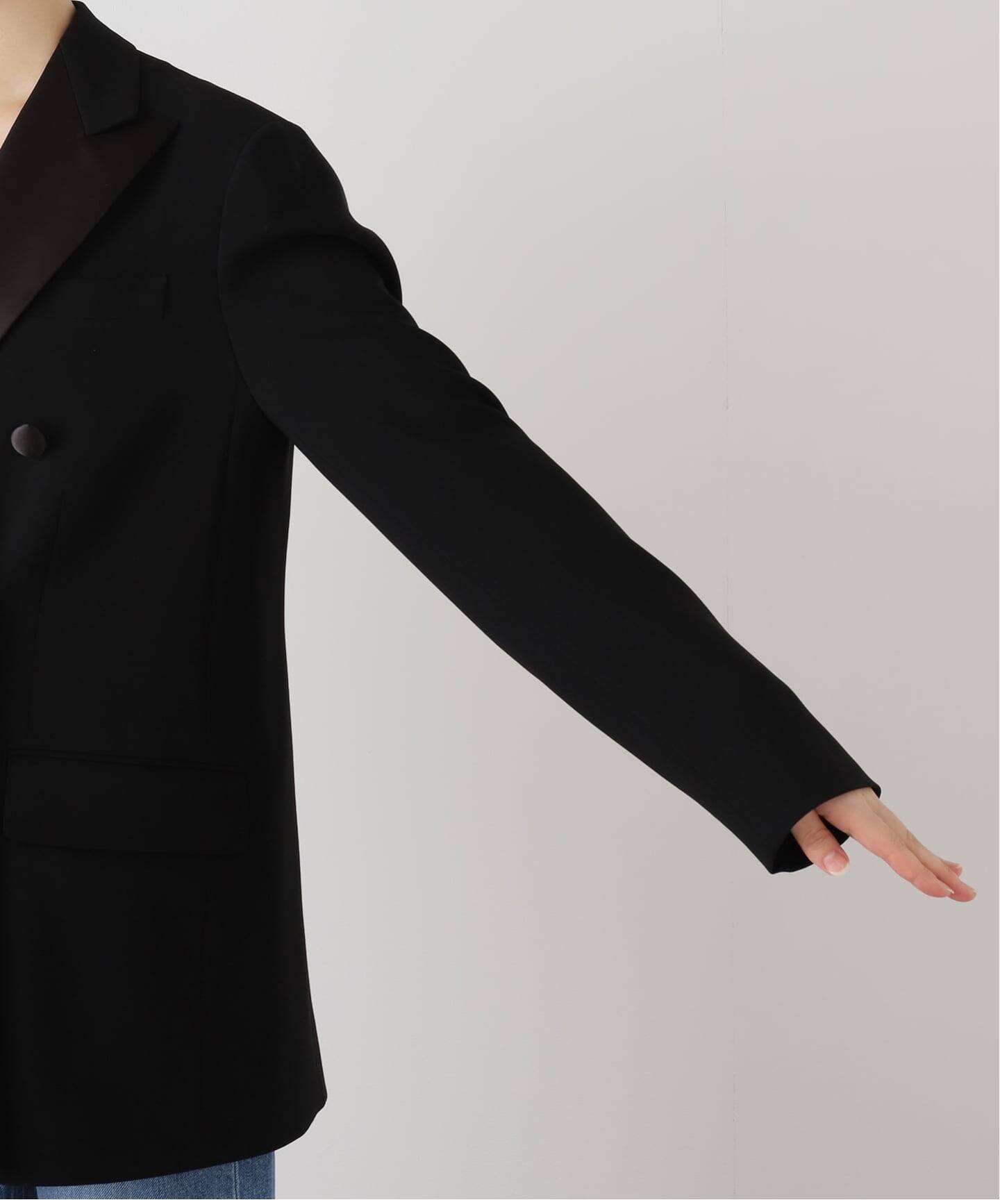 トリアセジョーゼット タキシードジャケット（テーラードジャケット